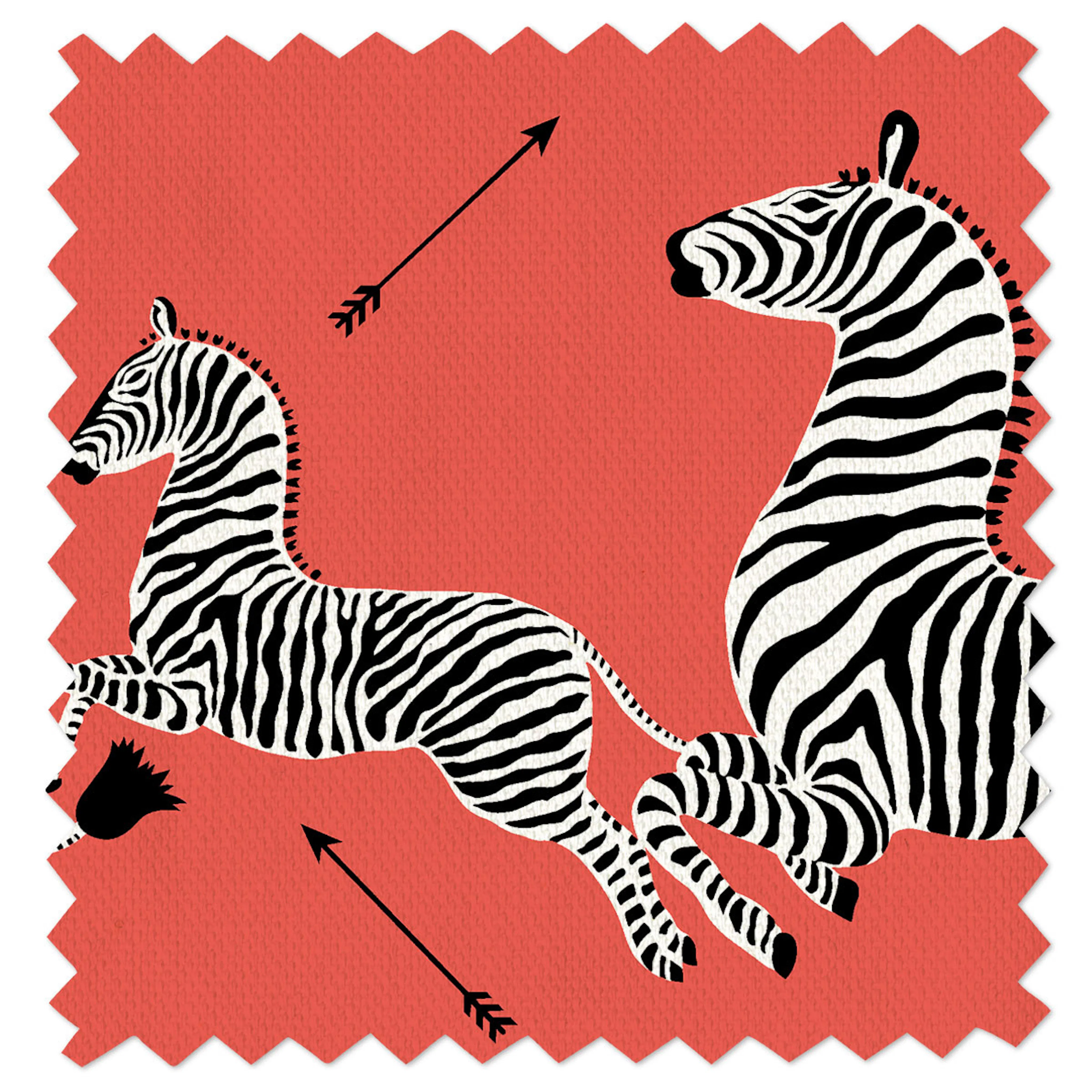 Coral Zebra Upholstered Custom Throw Pillow 14 x20 The Inside Furniture