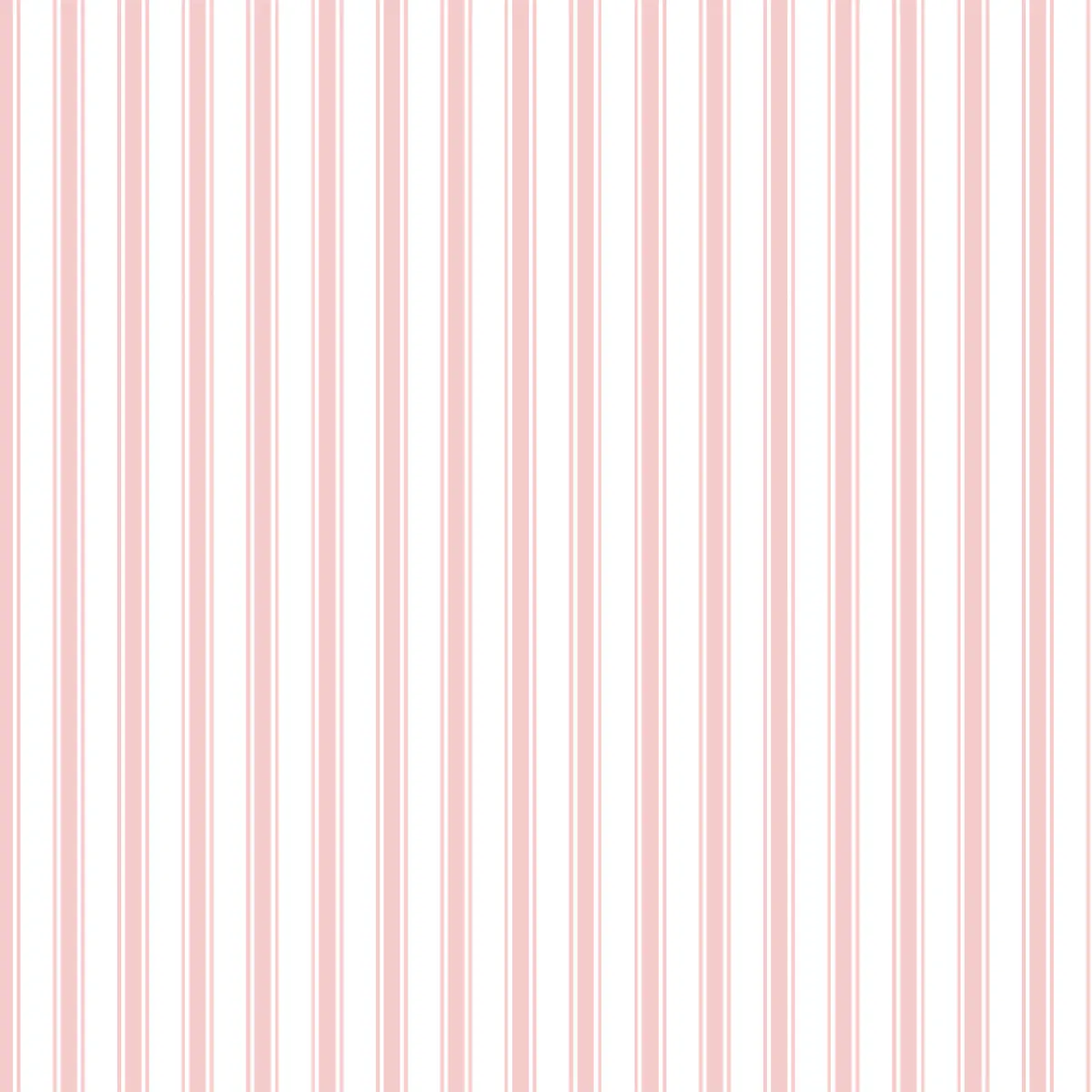Pink Classic Ticking Stripe Upholstered Custom Peel + Stick Wallpaper