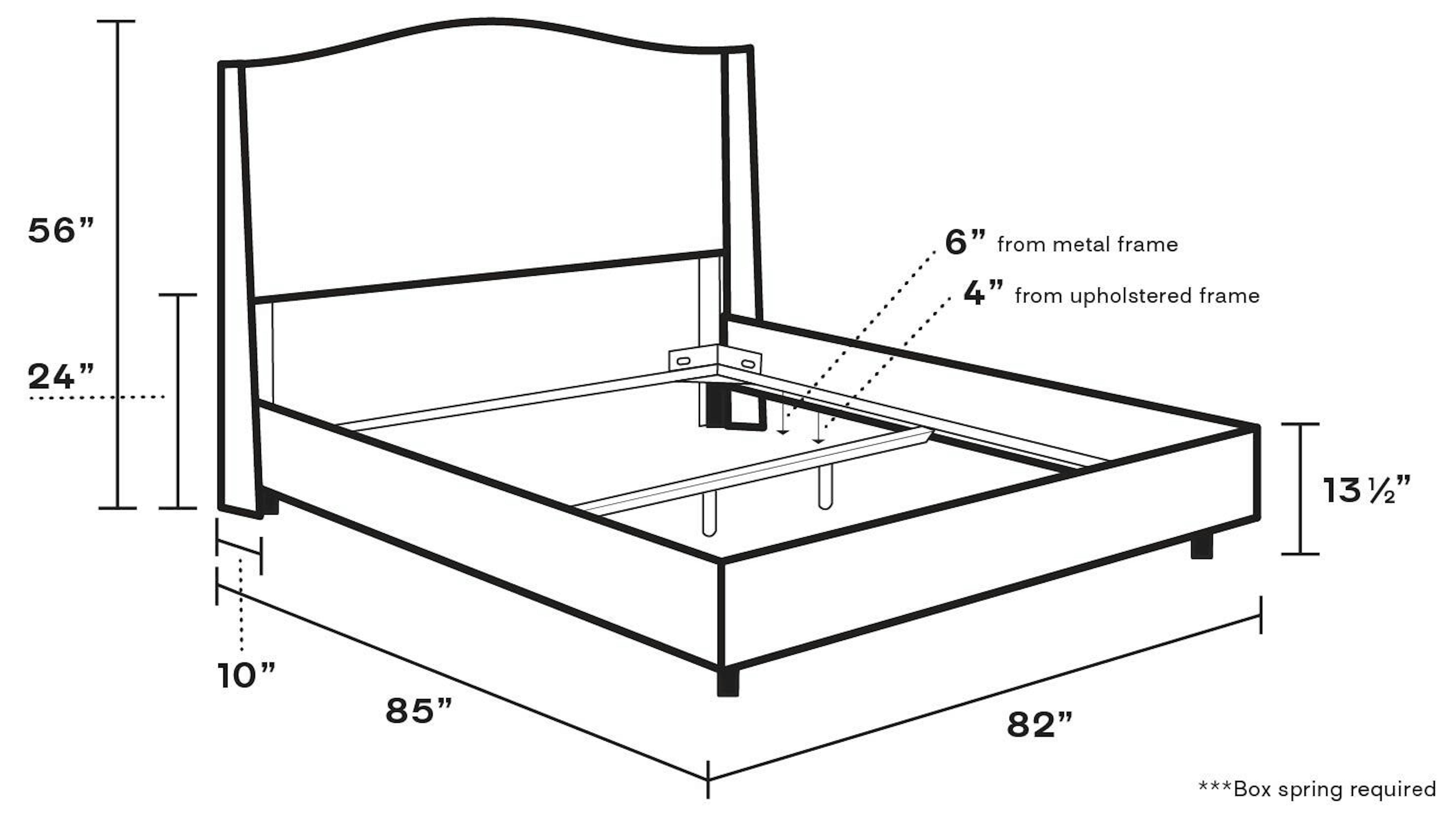 White Velvet Upholstered Custom Classic Wingback Bed King The