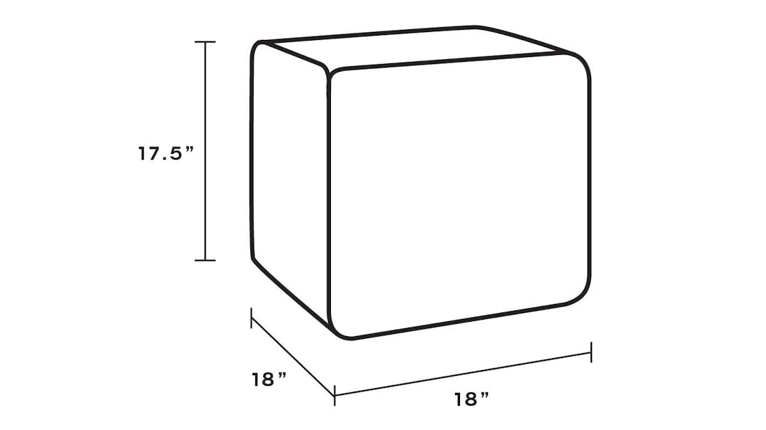 Navy Velvet Upholstered Custom Cube Ottoman The Inside Furniture