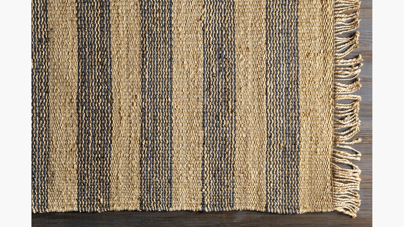 Wide Stripe Jute Rug 8' x 10' The Inside Furniture