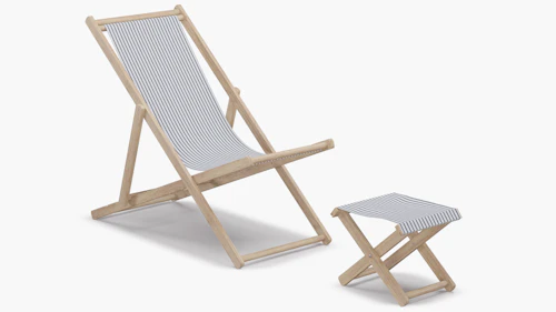 Cabana Set | Navy Classic Ticking Stripe