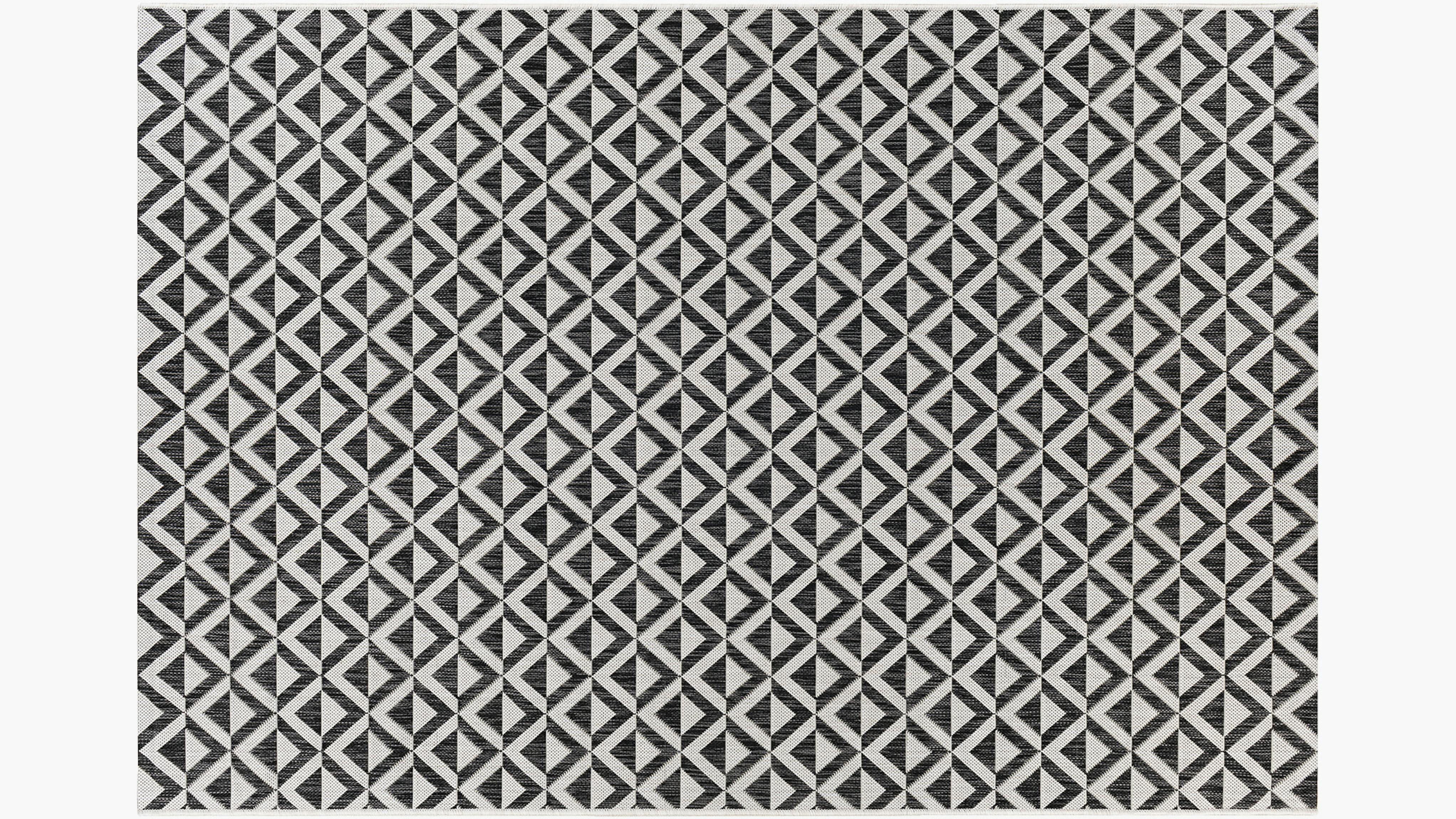 Black Deco Diamonds Deco Diamonds Outdoor Rug | 5'3 x 7'7 | The Inside ...