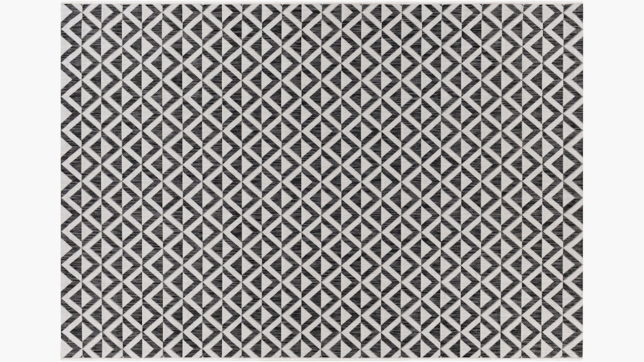 Black Deco Diamonds Deco Diamonds Outdoor Rug | 5'3 x 7'7 | The Inside ...