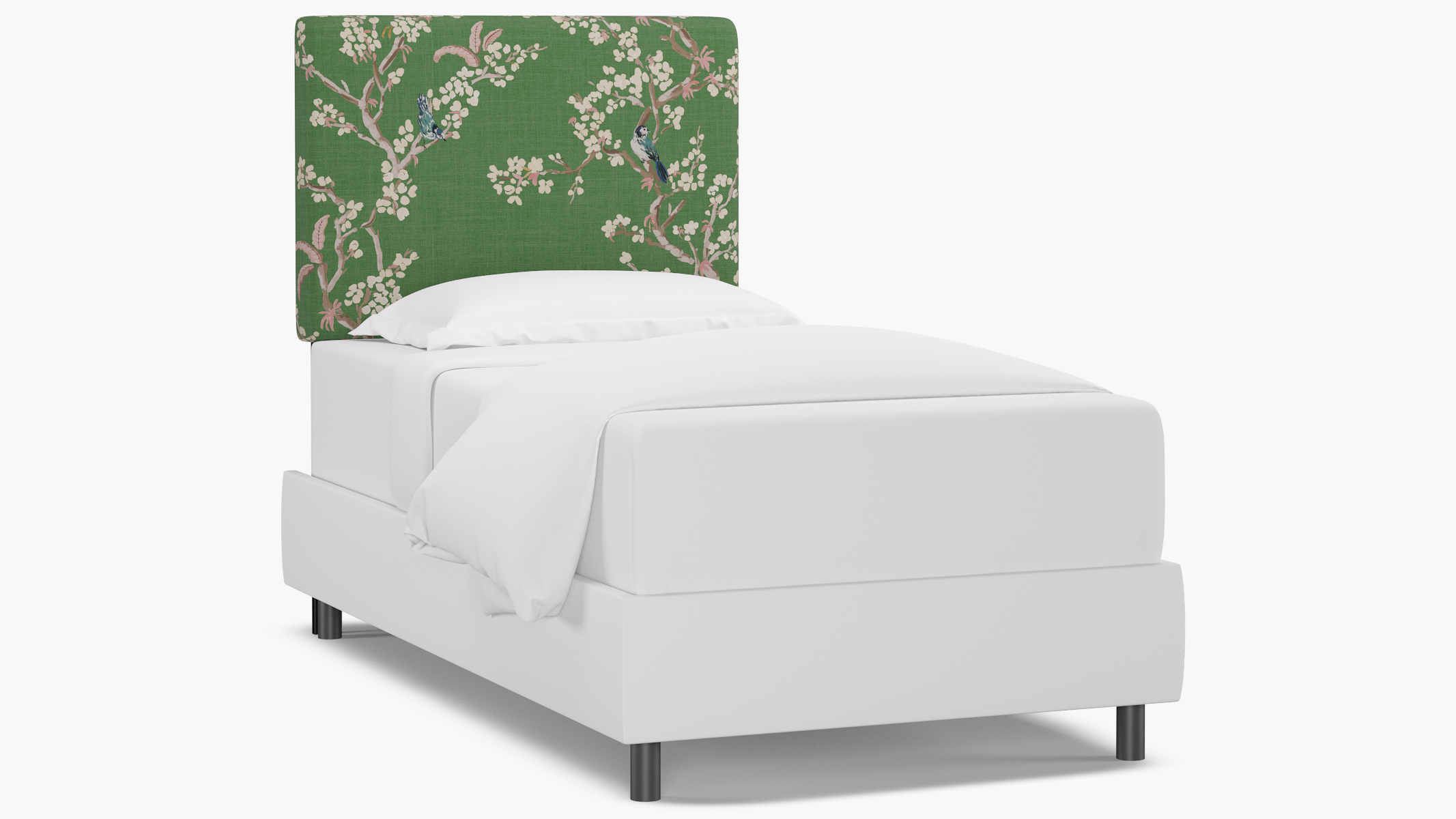 Square Back Headboard | Twin | Jade Cherry Blossom