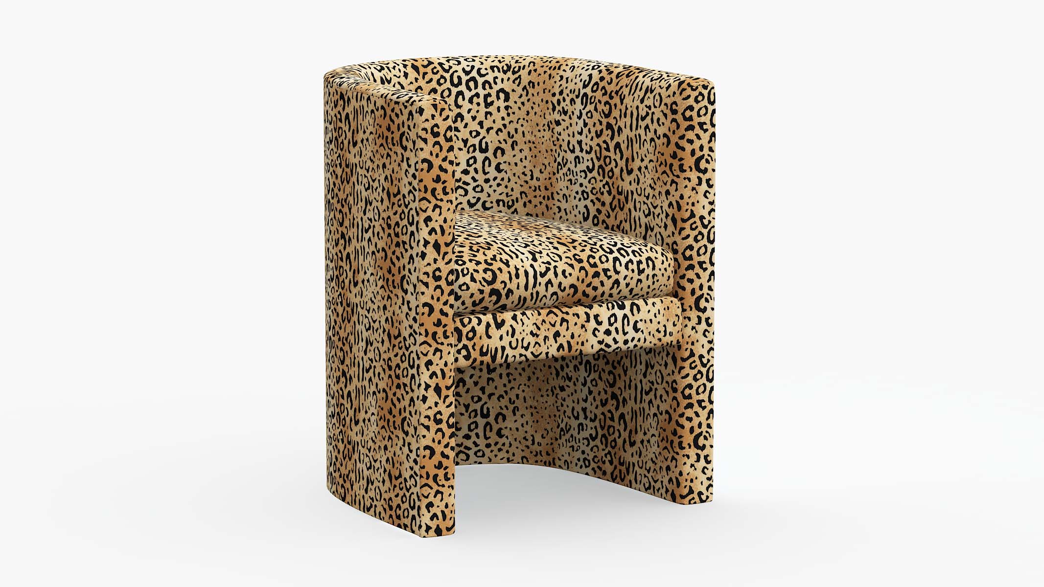 leopard barrel chair