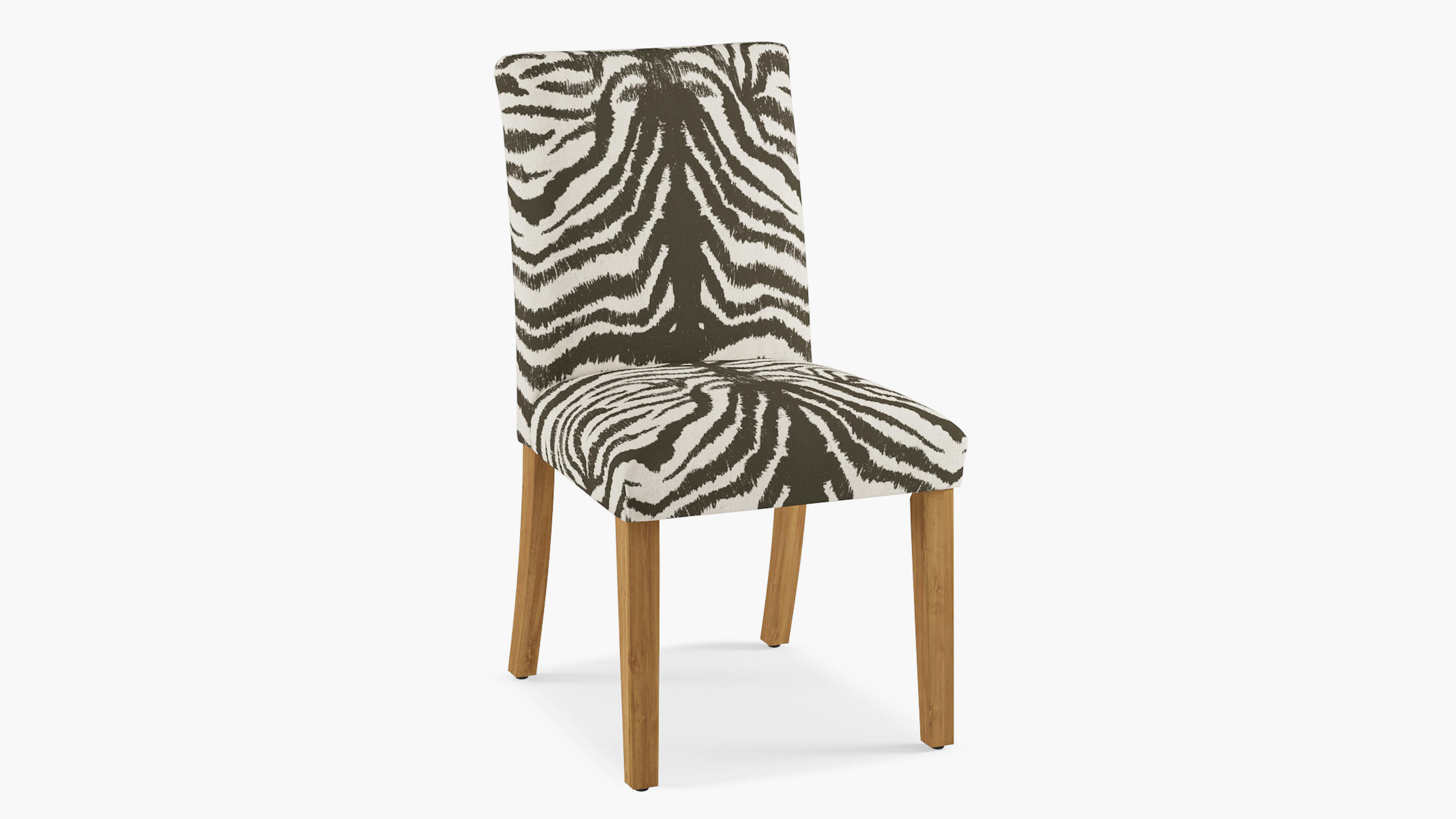 Zebra Upholstered Custom Classic Dining Chair Fully Assembled The