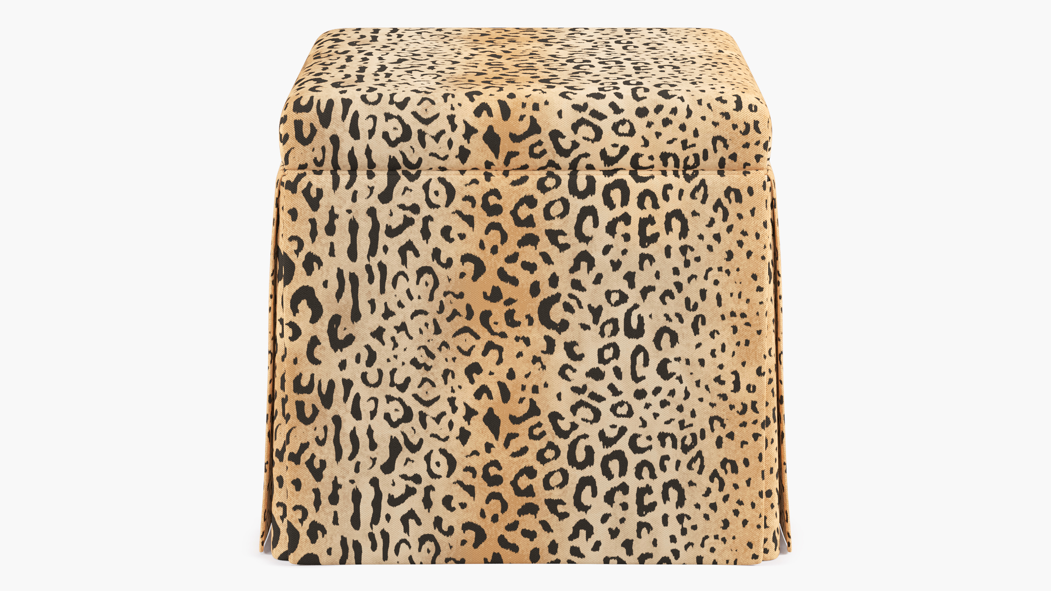 Skirted Storage Ottoman | Leopard