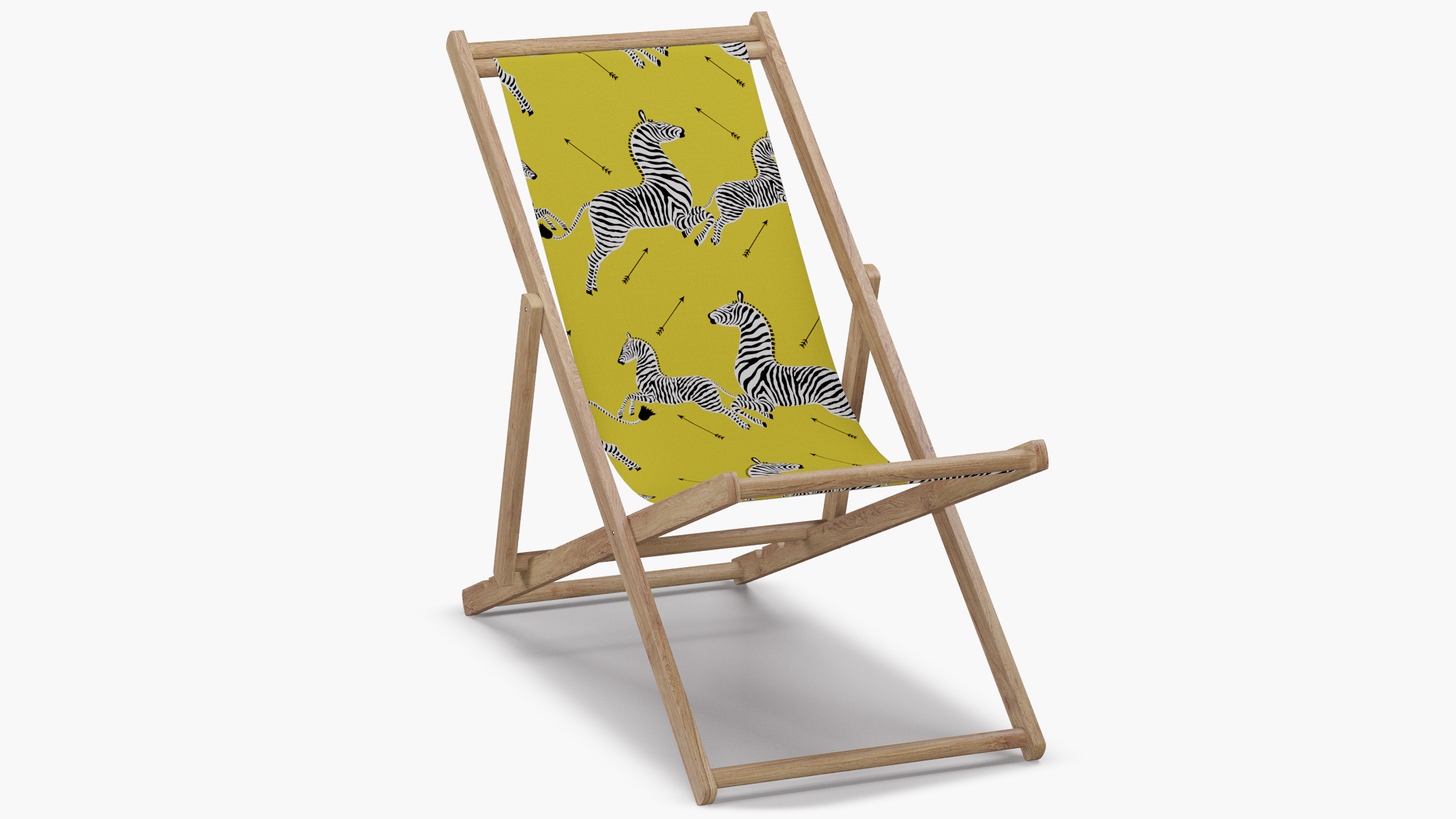 yellow zebra chair