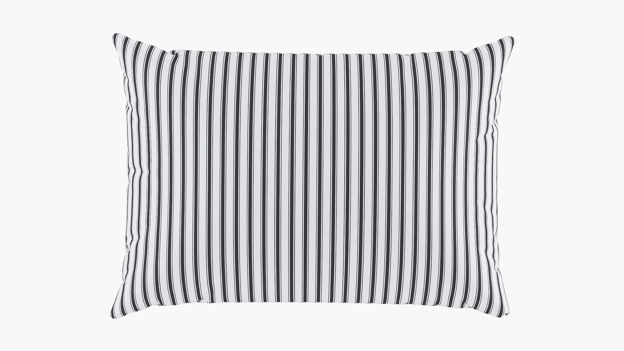 Black and white discount striped outdoor lumbar pillows