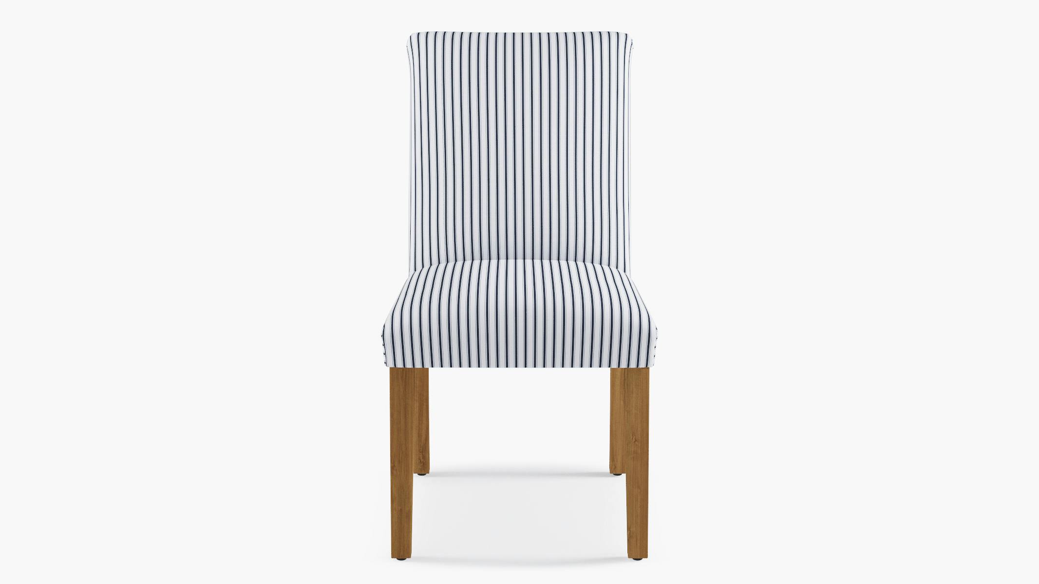 Ticking Stripe White Dining Room Chair Cushions Grateful Home