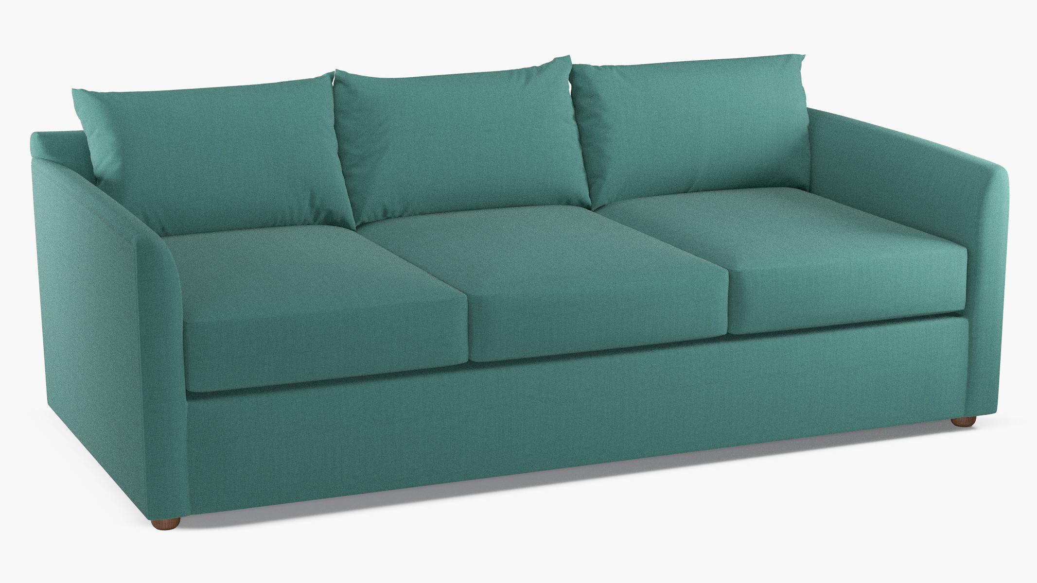 Teal Linen Tailored Sleeper Sofa The Inside