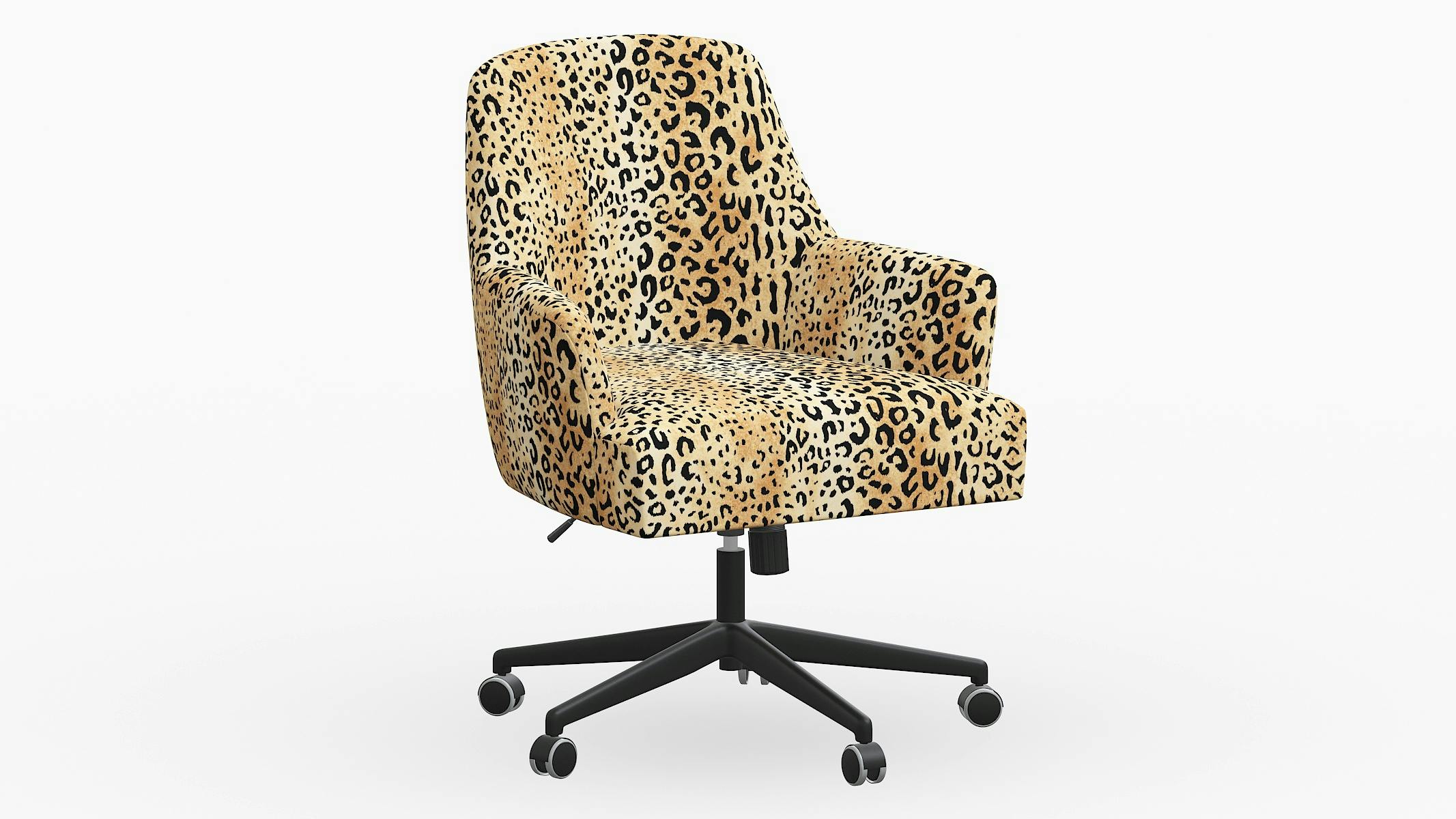 Leopard Upholstered Custom Modern Task Chair The Inside Furniture
