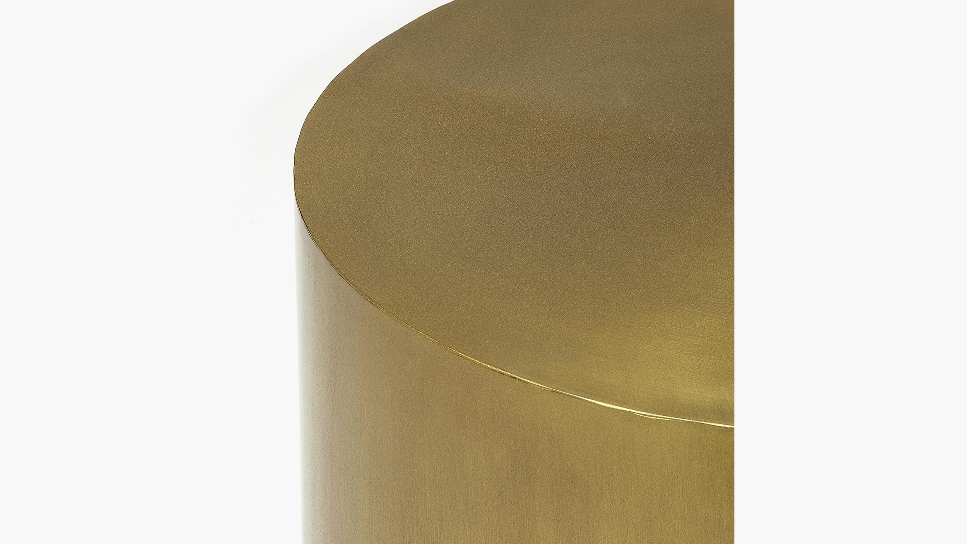 Gold Drum Accent Table The Inside Furniture