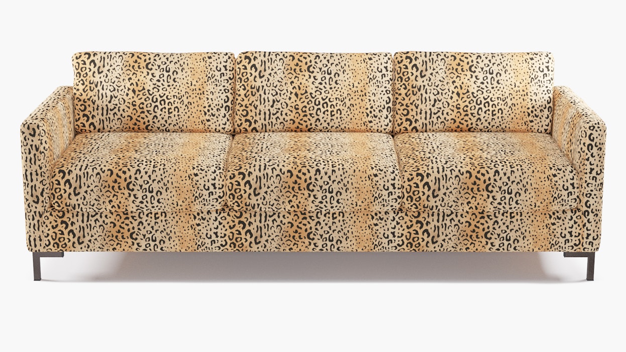 Leopard Upholstered Custom Modern Sofa | The Inside Furniture