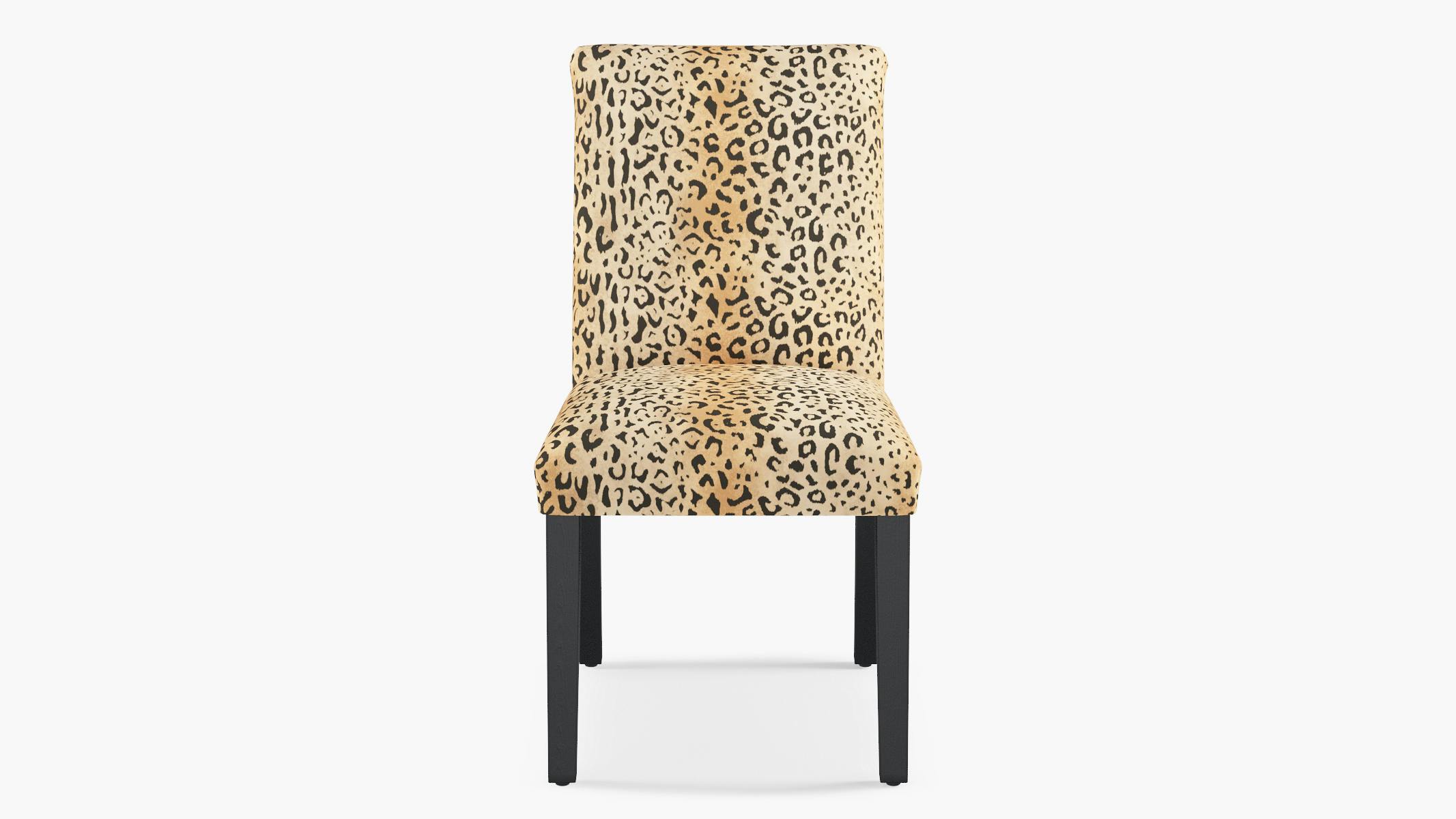 Leopard Upholstered Custom Classic Dining Chair Fully Assembled
