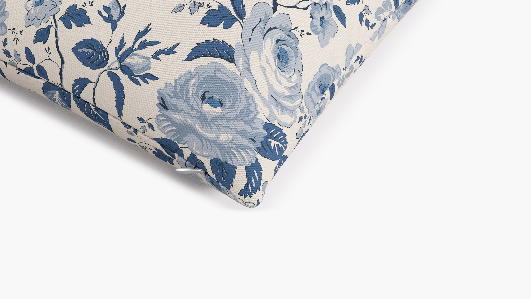 Delft Chintz Upholstered Custom Throw Pillow 20