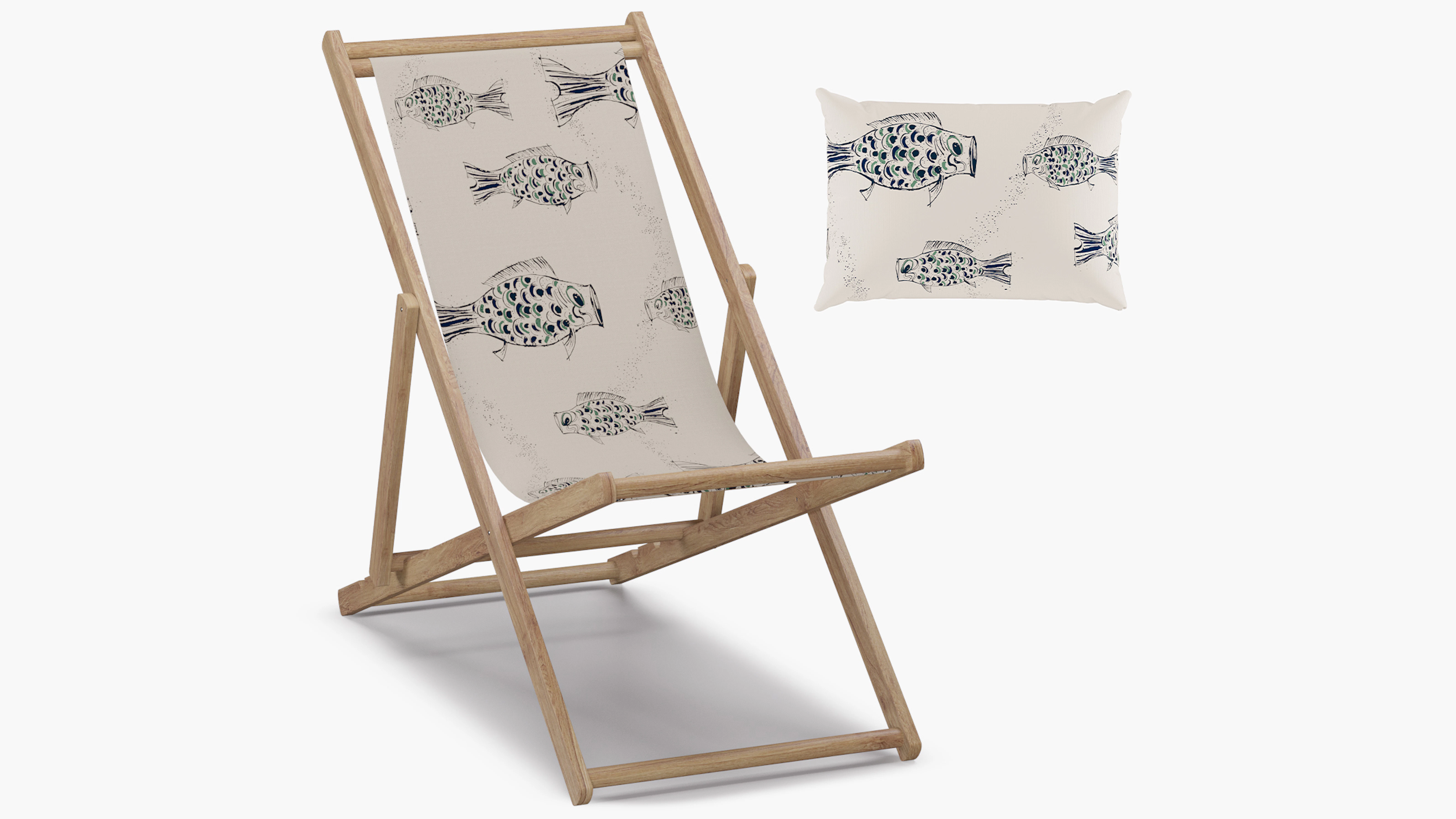 Canvas Sakana Upholstered Custom Cabana Chair Bundle Set of Two The