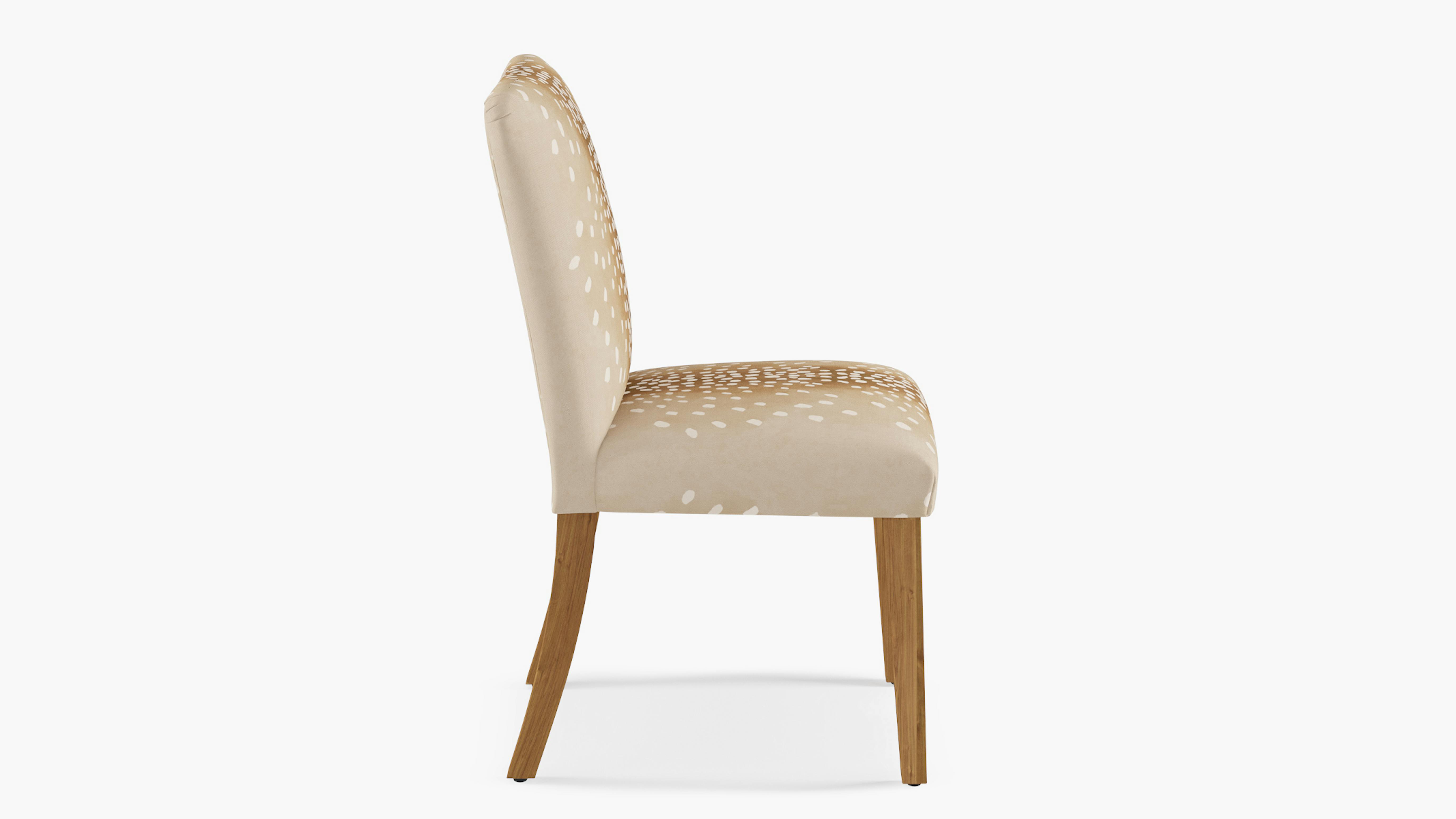 Fawn Upholstered Custom Classic Dining Chair Fully Assembled The