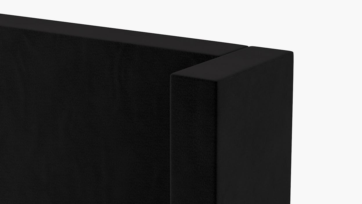 Nero Velvet Upholstered Custom Modern Wingback Headboard Twin The