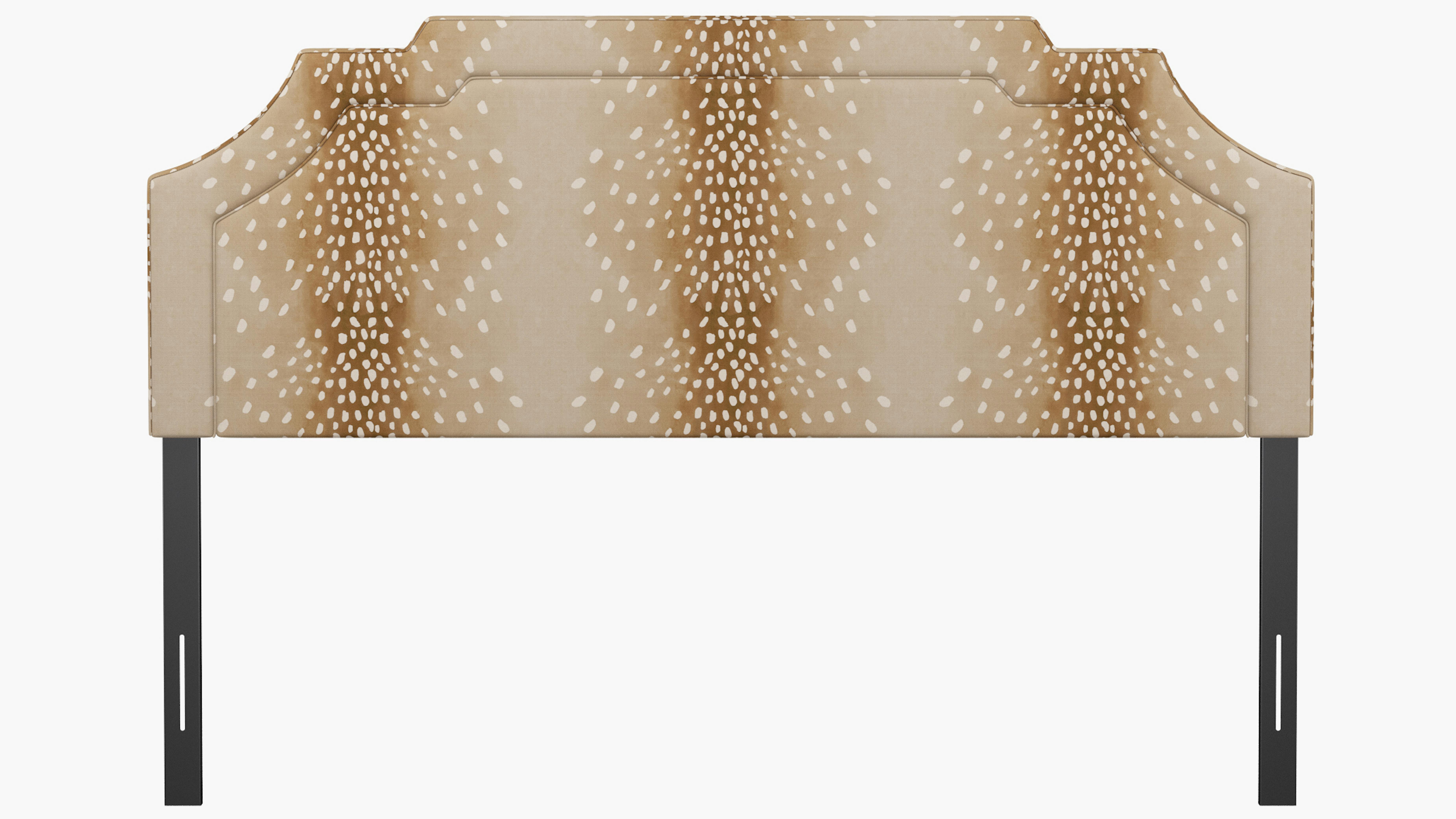 Fawn Upholstered Custom Art Deco Headboard King The Inside Furniture