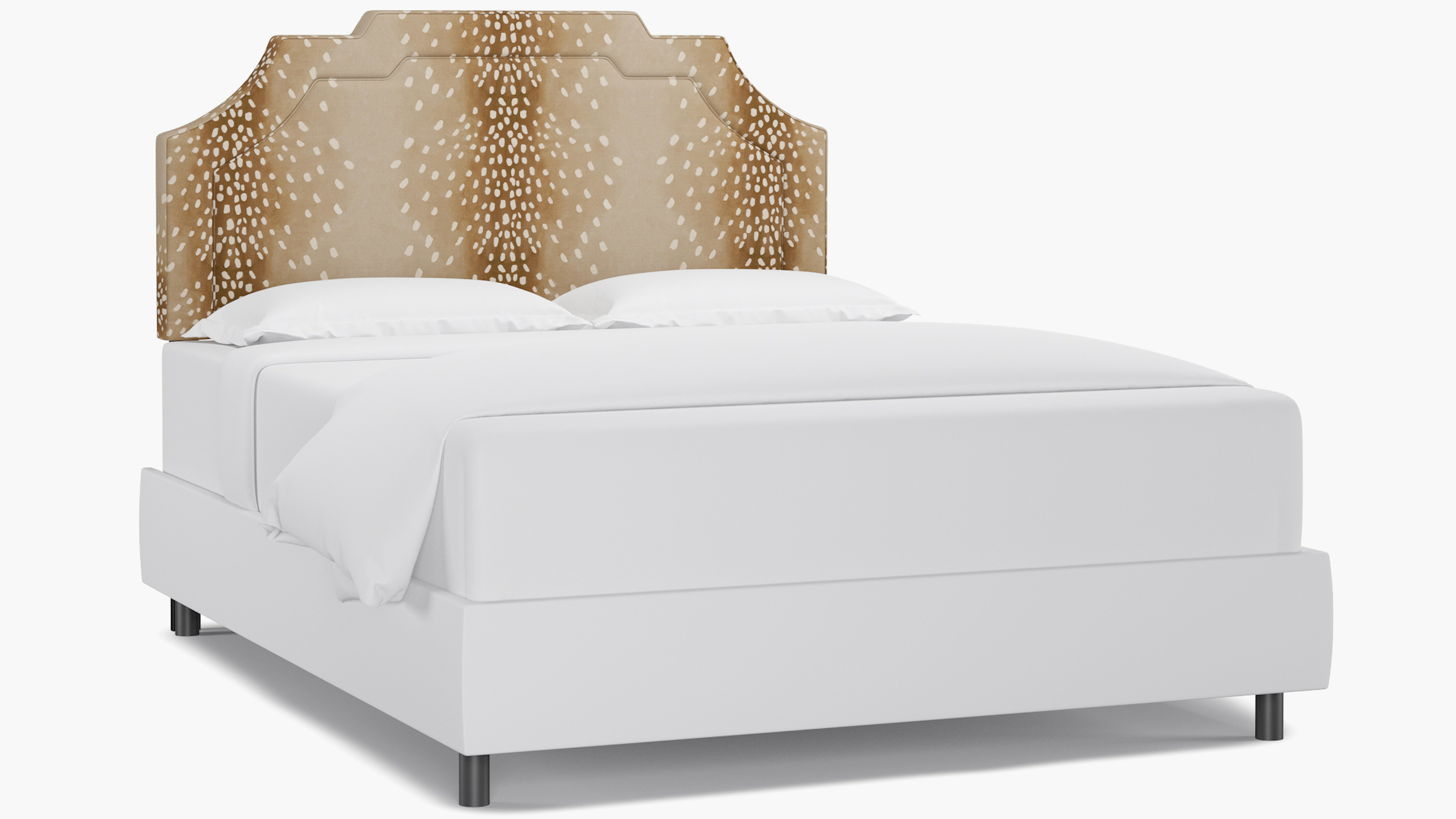 Fawn Upholstered Custom Art Deco Headboard Queen The Inside Furniture