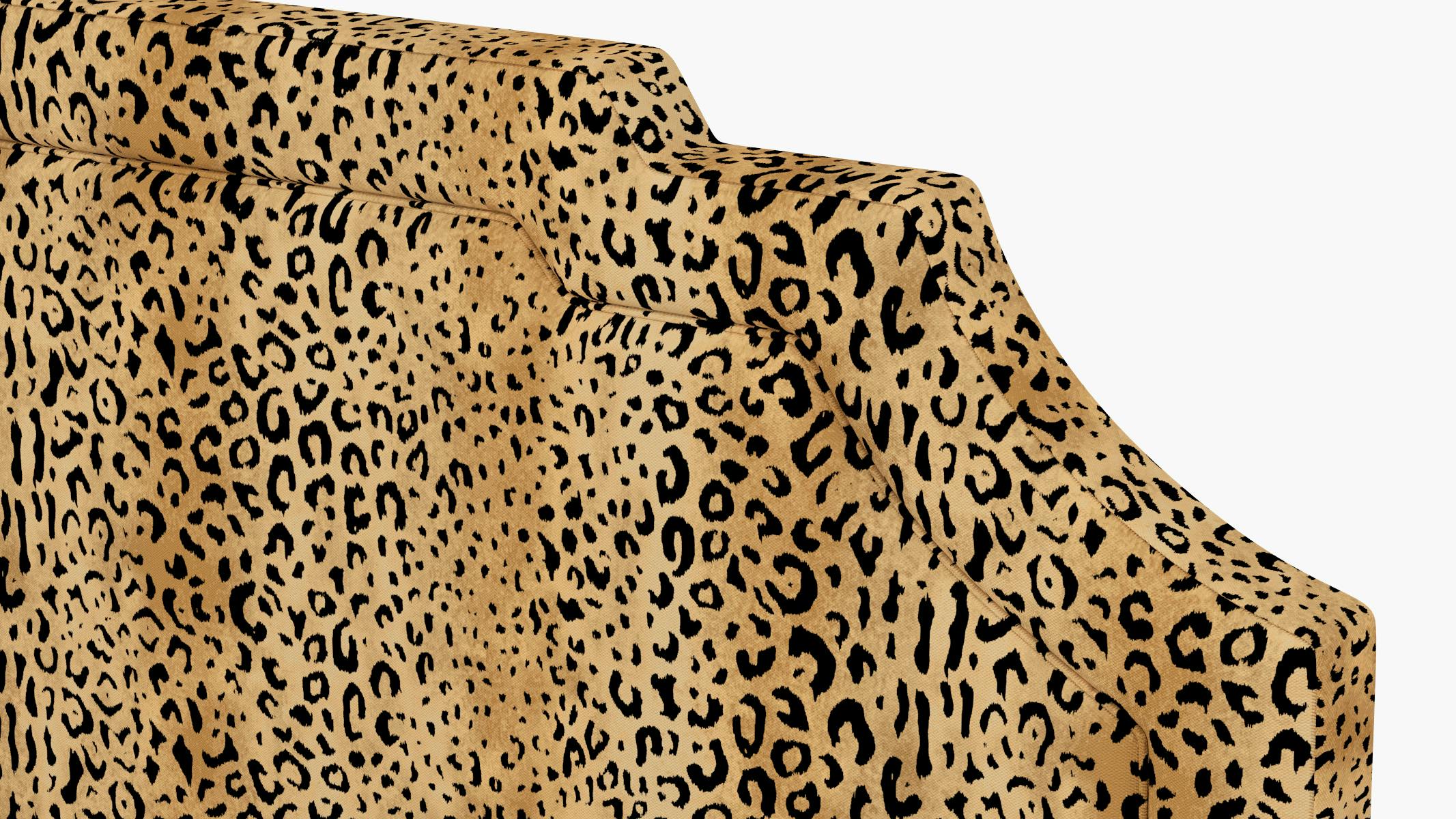 Leopard Upholstered Custom Art Deco Headboard Queen The Inside