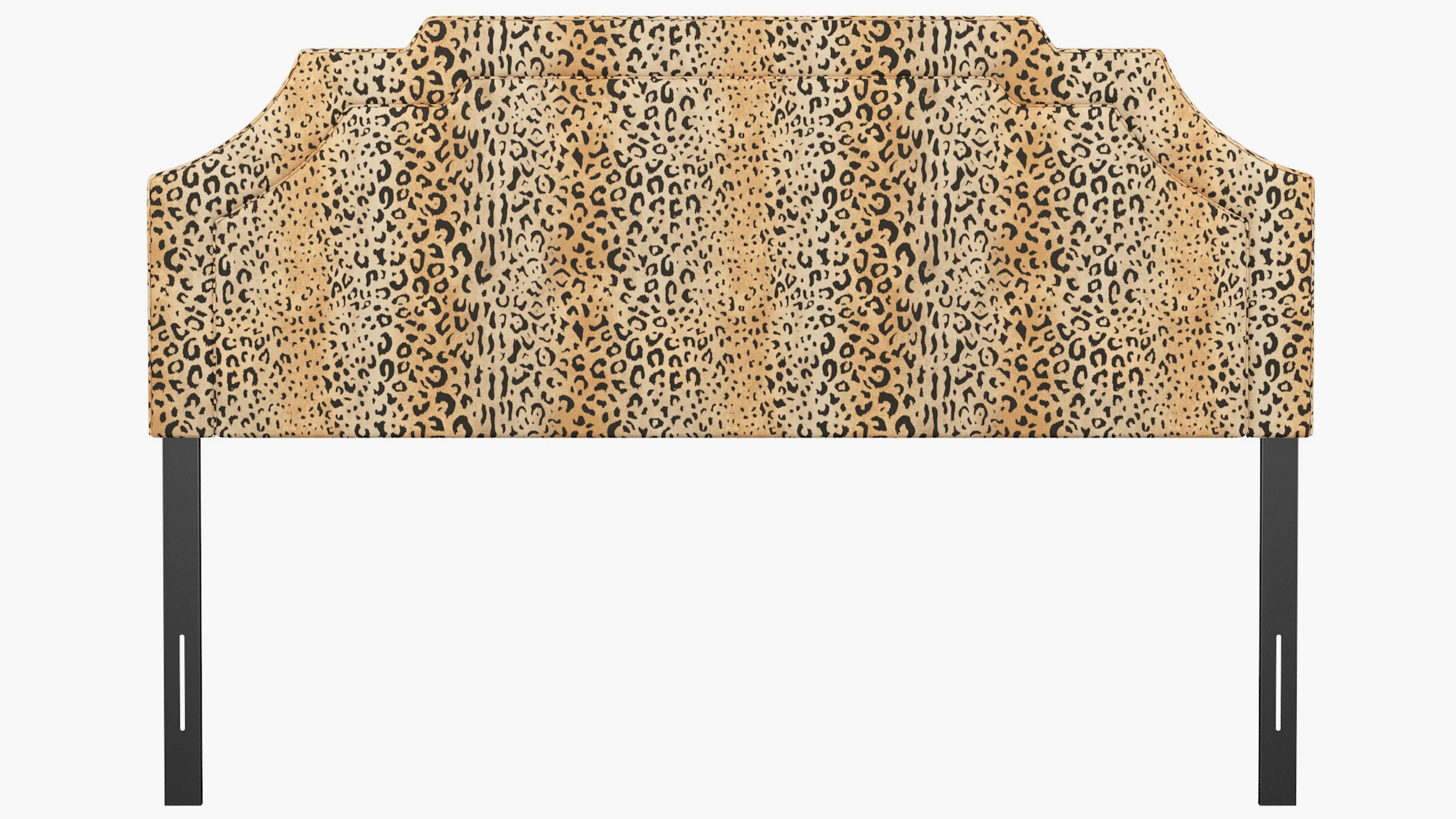 Leopard Upholstered Custom Art Deco Headboard King The Inside Furniture