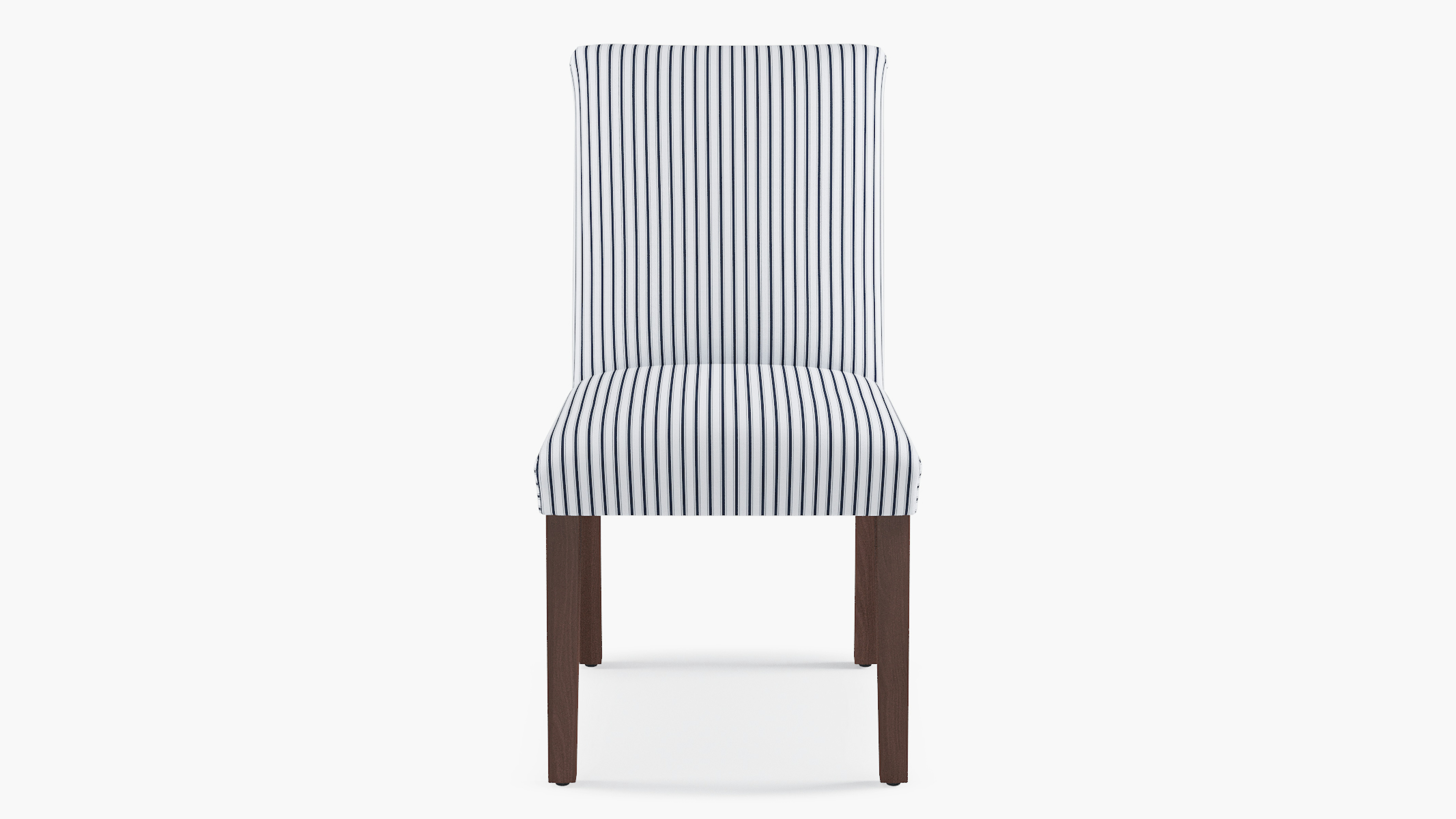 blue striped dining room chairs