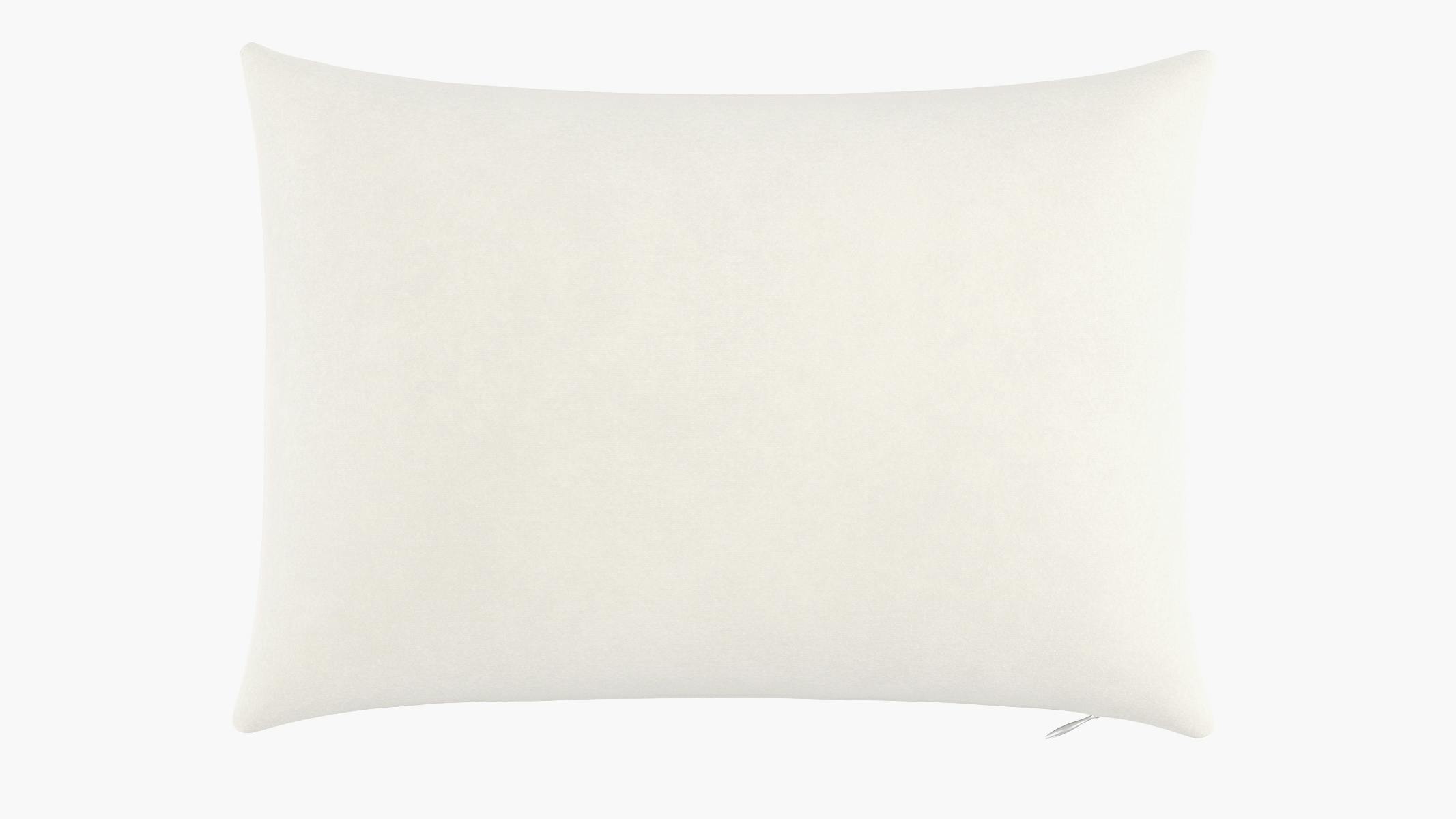 White Boucle Modern Throw Pillow with Down-Alternative Insert 23