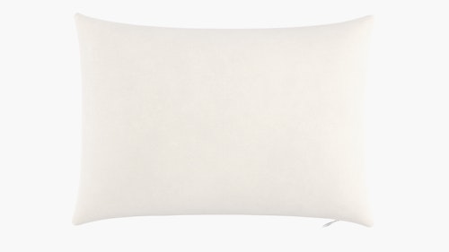 White Boucle Modern Throw Pillow with Down-Alternative Insert 23