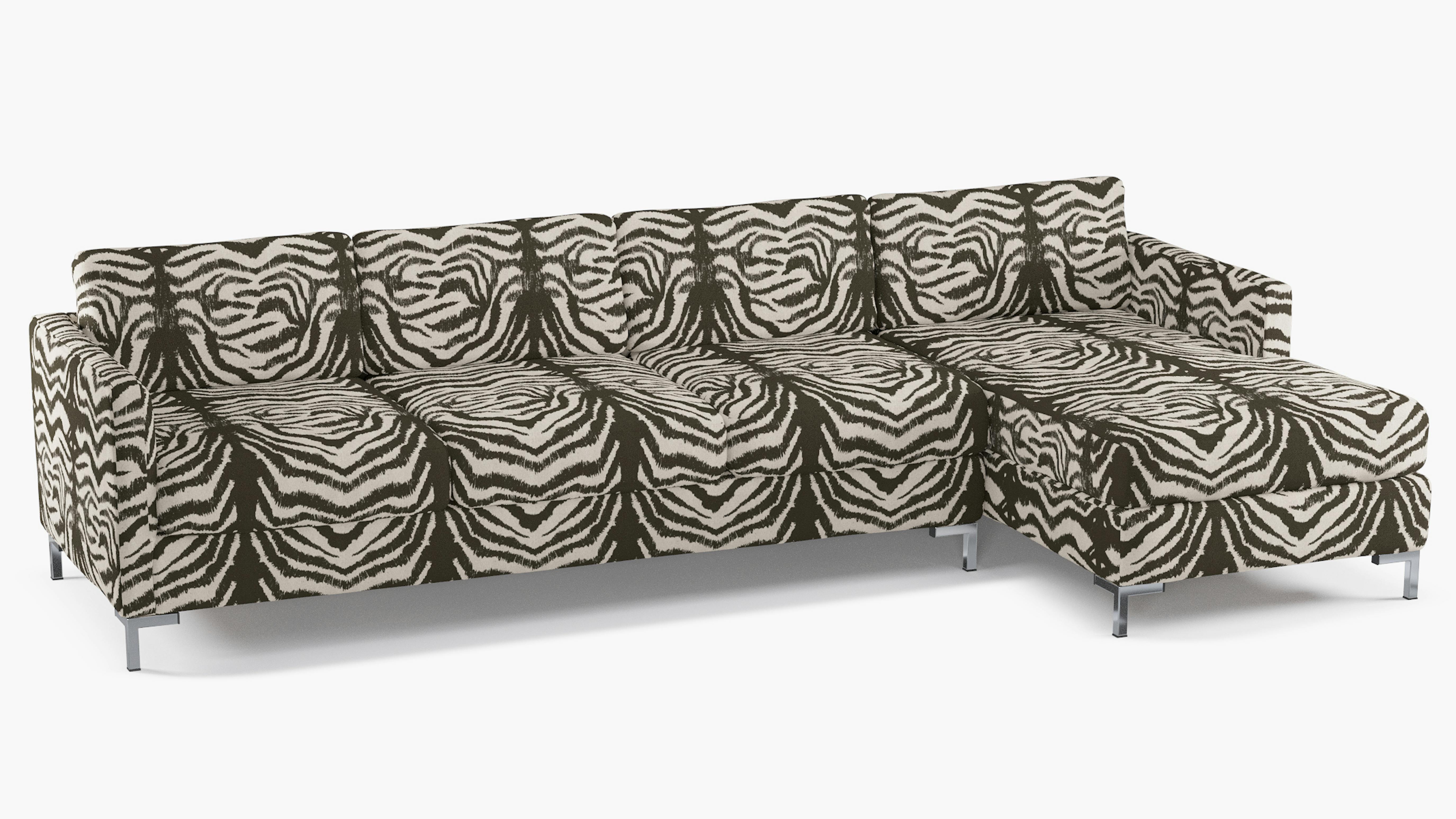 Zebra Upholstered Custom Modern Sectional Right The Inside Furniture