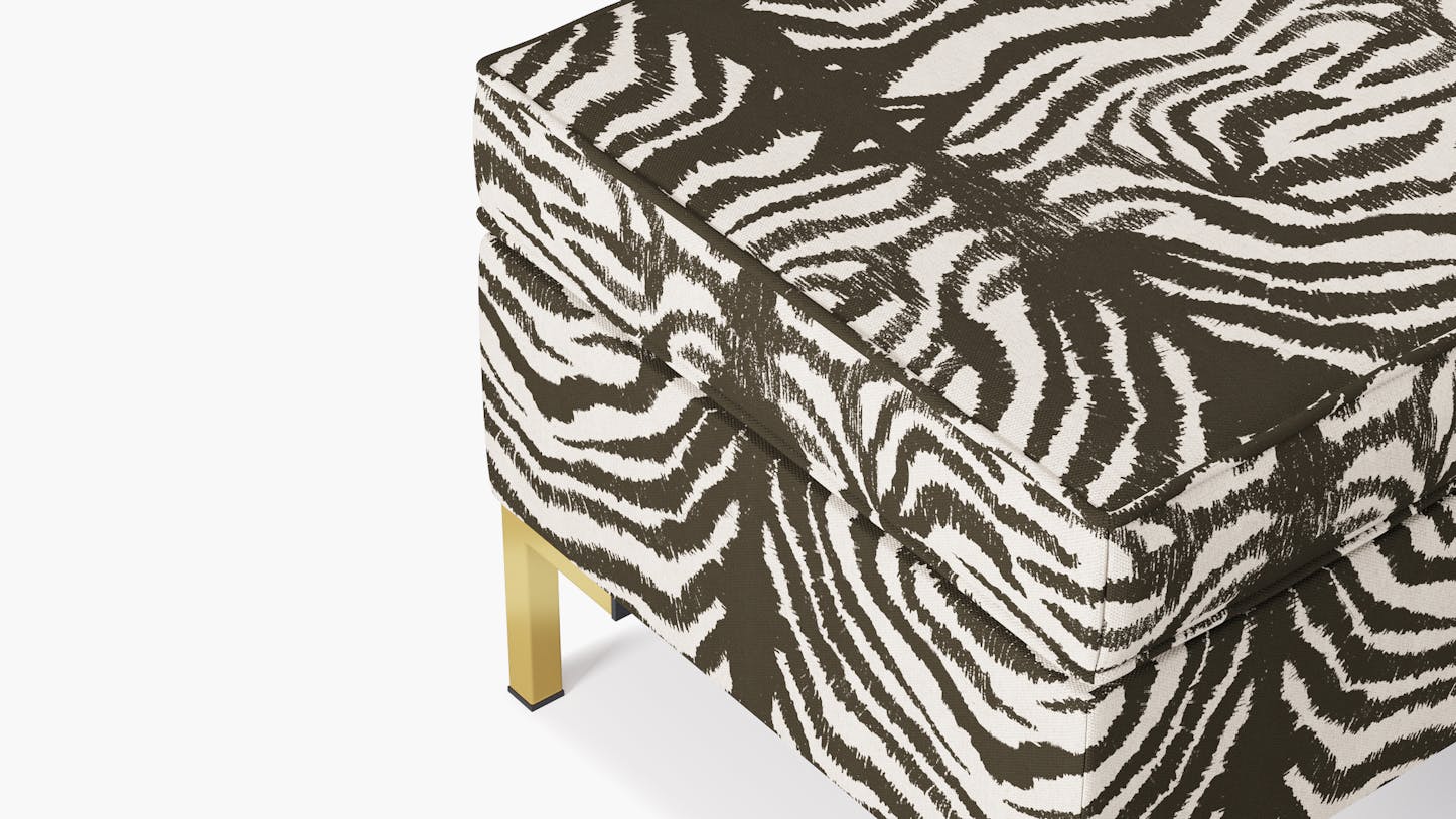Zebra Upholstered Custom Modern Bench The Inside Furniture
