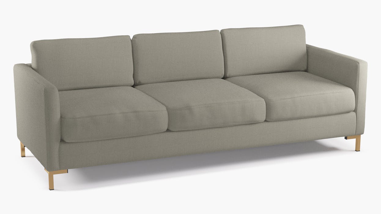 Putty Linen Upholstered Custom Modern Sofa The Inside Furniture