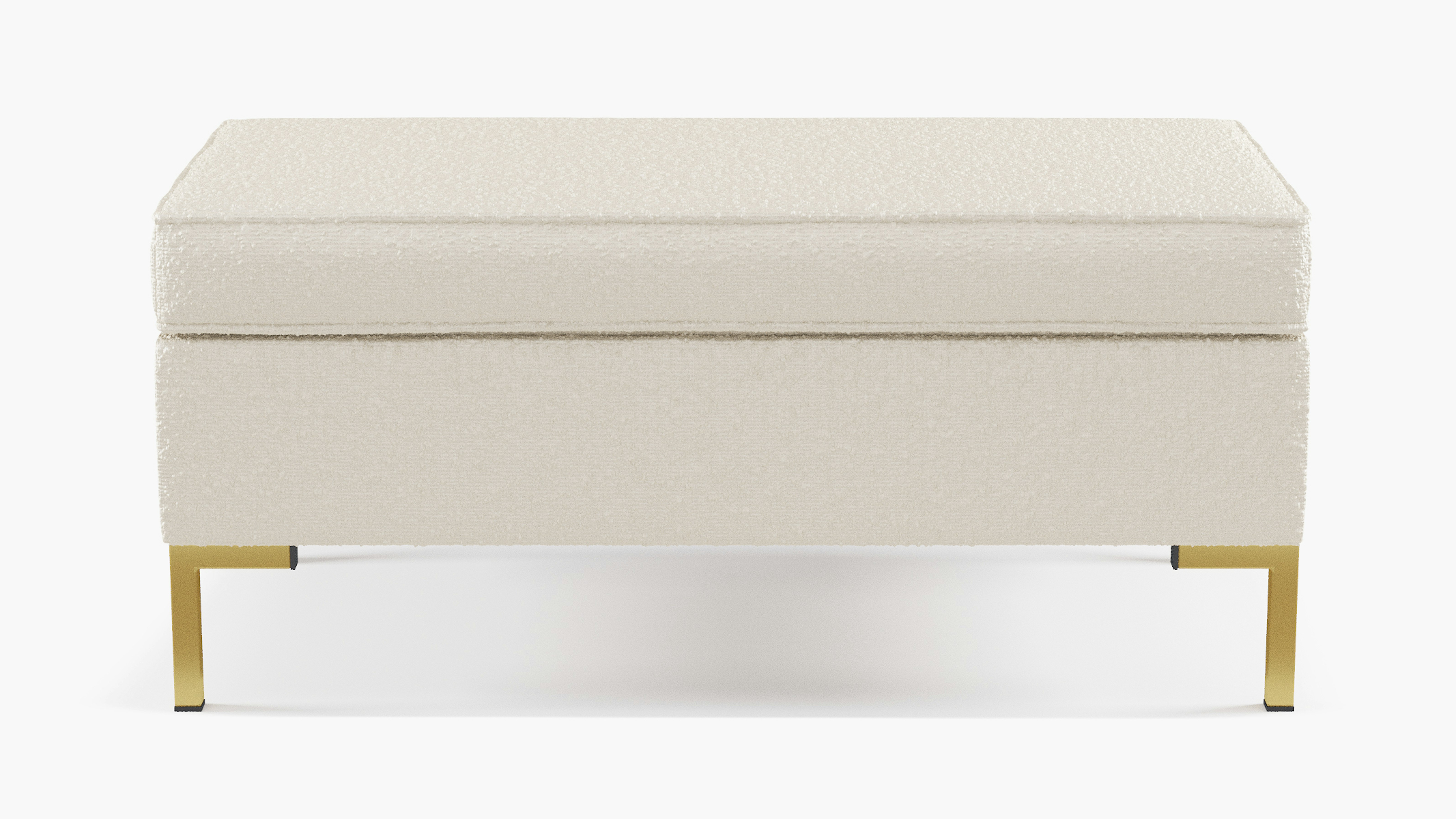 Snow Bouclé Upholstered Custom Modern Bench The Inside Furniture