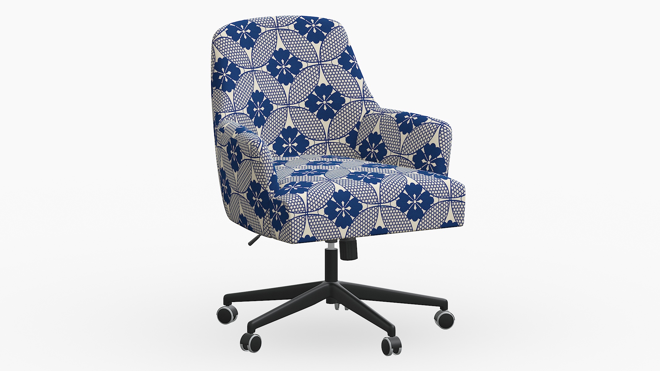 navy upholstered desk chair