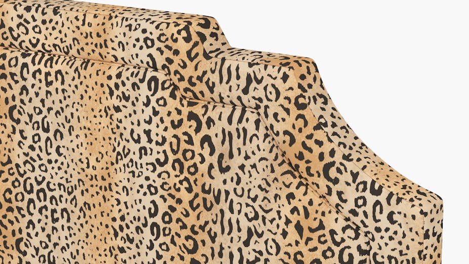 Leopard Upholstered Custom Art Deco Headboard Queen The Inside