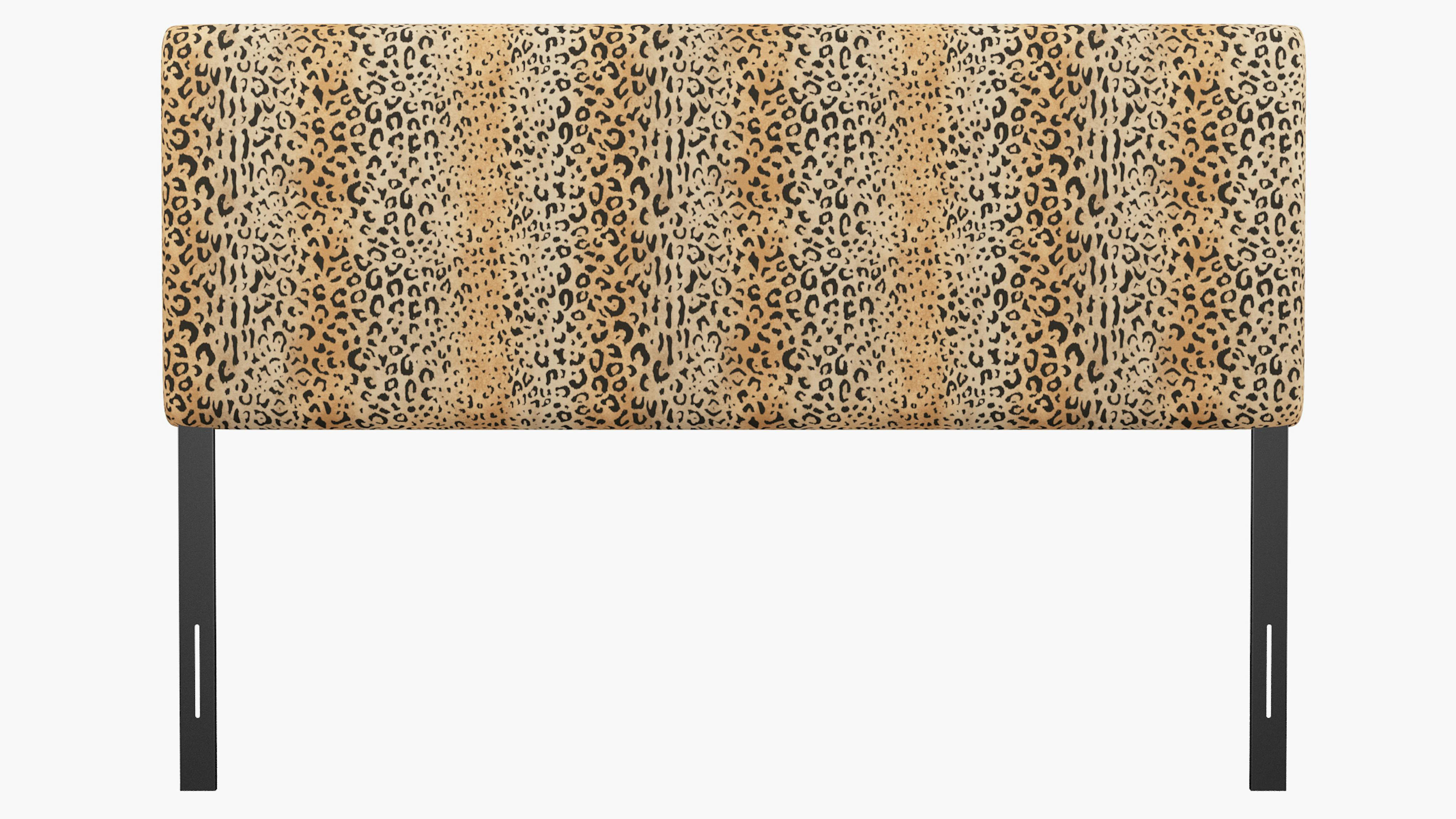 Leopard Upholstered Custom Square Back Headboard King The Inside