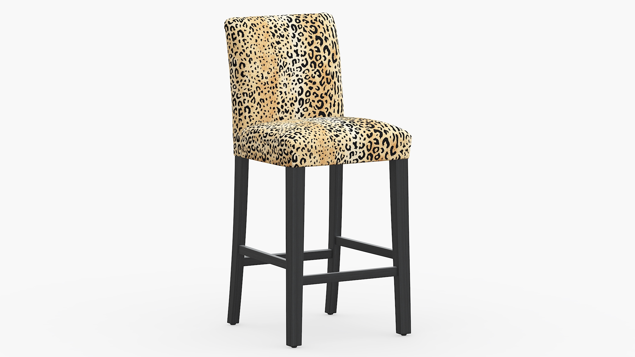 Classic Dining Bar Stool Requires Assembly Leopard Black