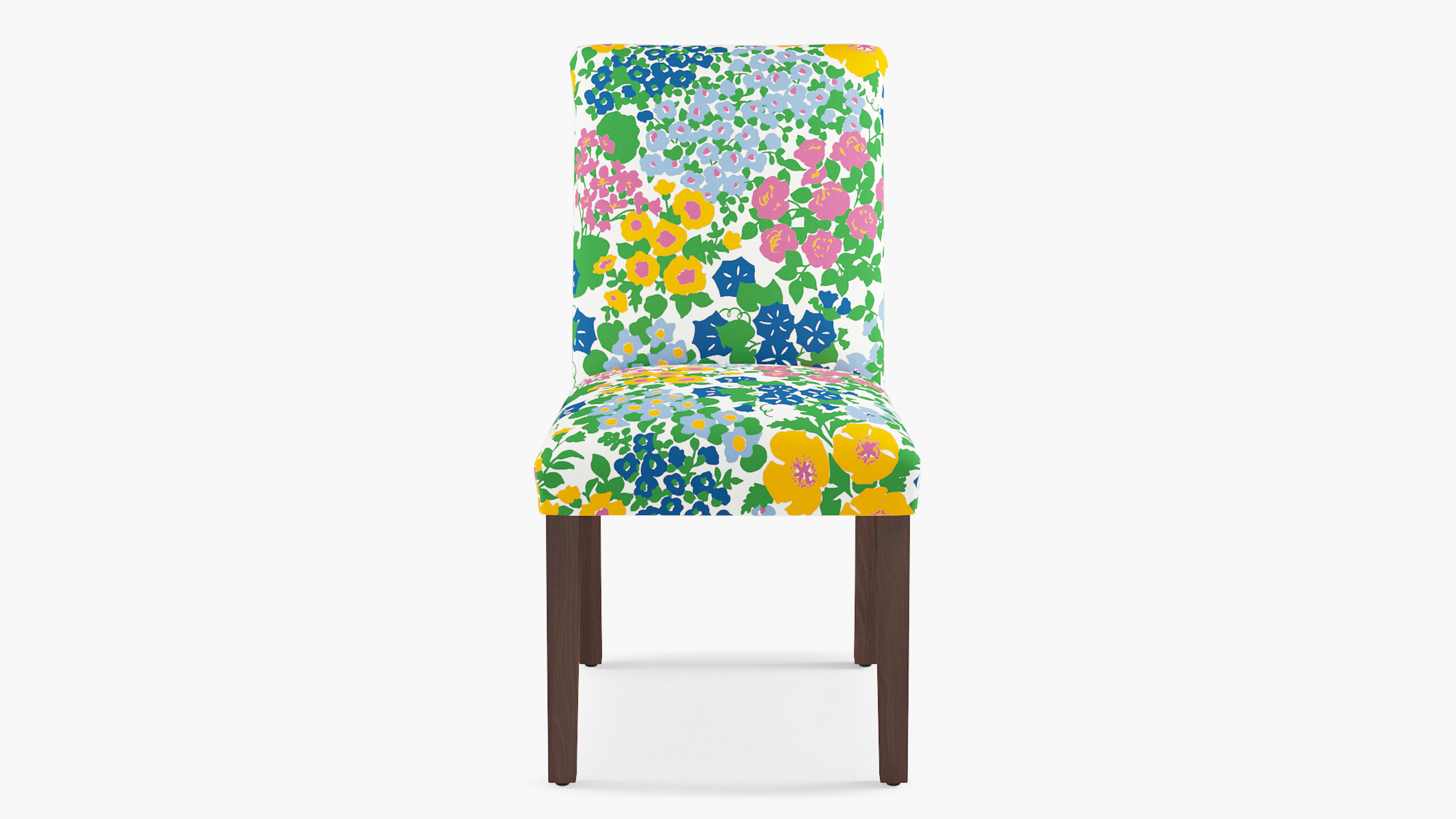 Fuchsia Million Flowers Upholstered Custom Classic Dining Chair