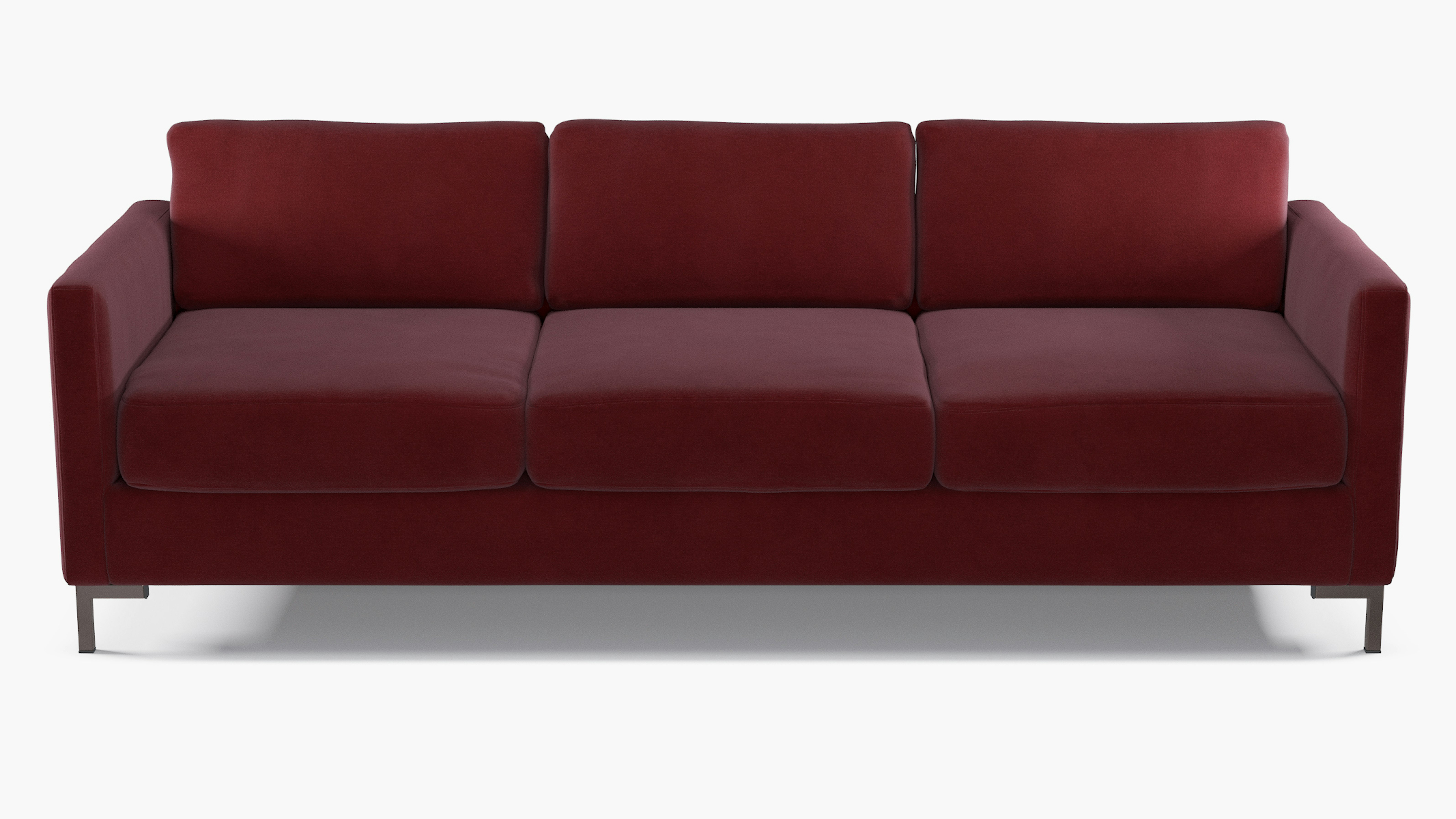 lazzaro leather bordeaux sofa
