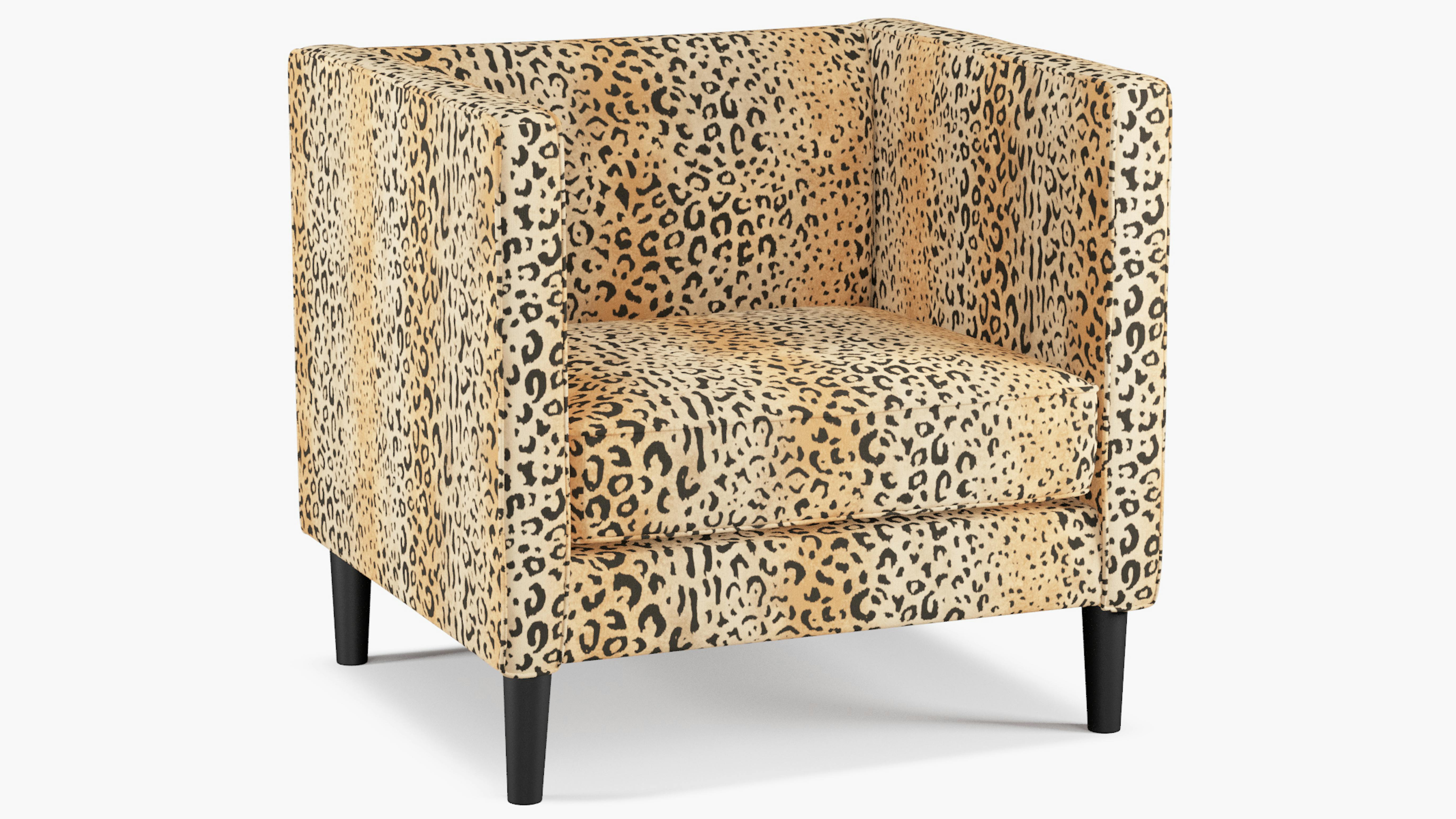 Leopard Upholstered Custom Tuxedo Chair The Inside Furniture
