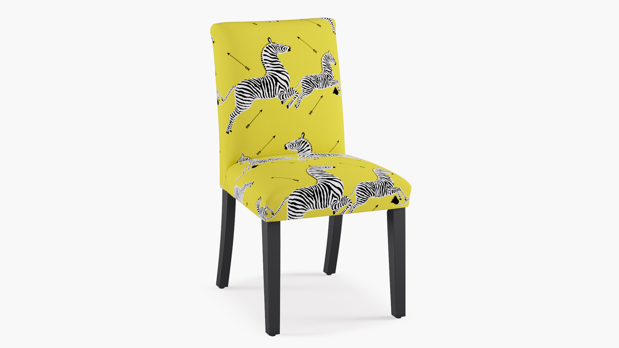 yellow zebra chair