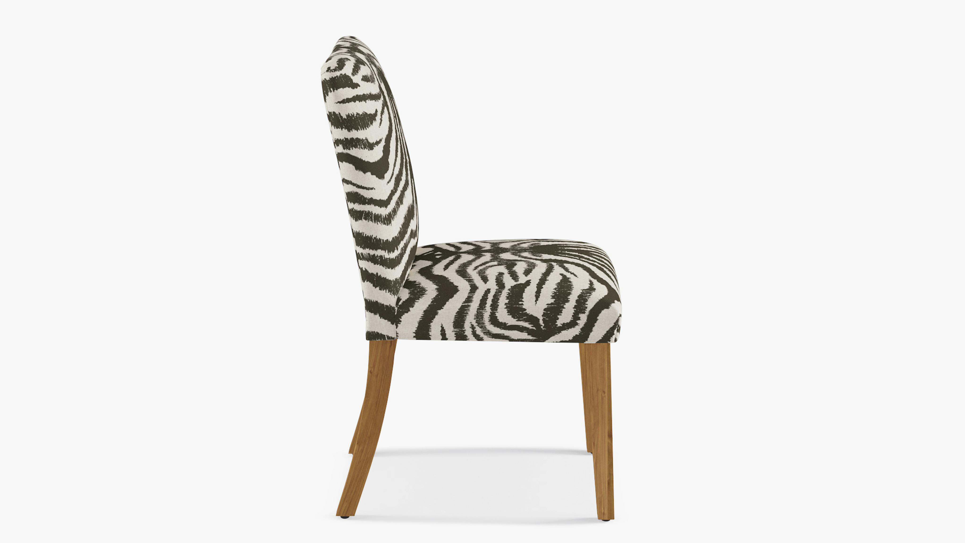 Zebra Upholstered Custom Classic Dining Chair Fully Assembled The