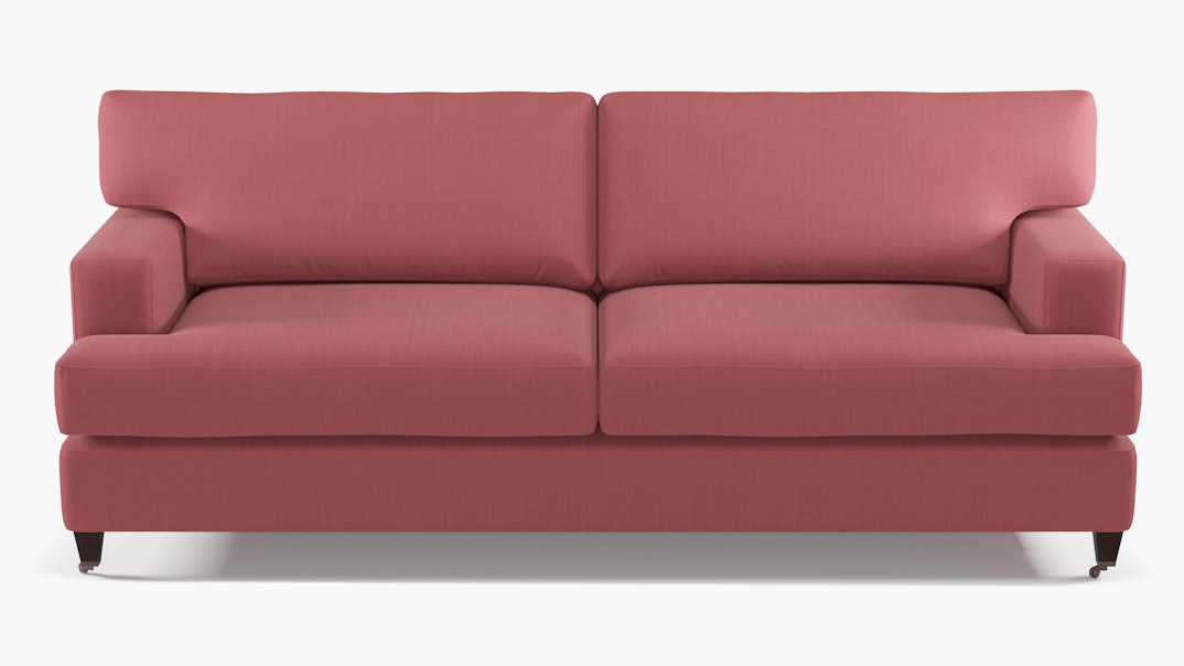 Coral Linen Upholstered Custom Classic Sofa The Inside Furniture