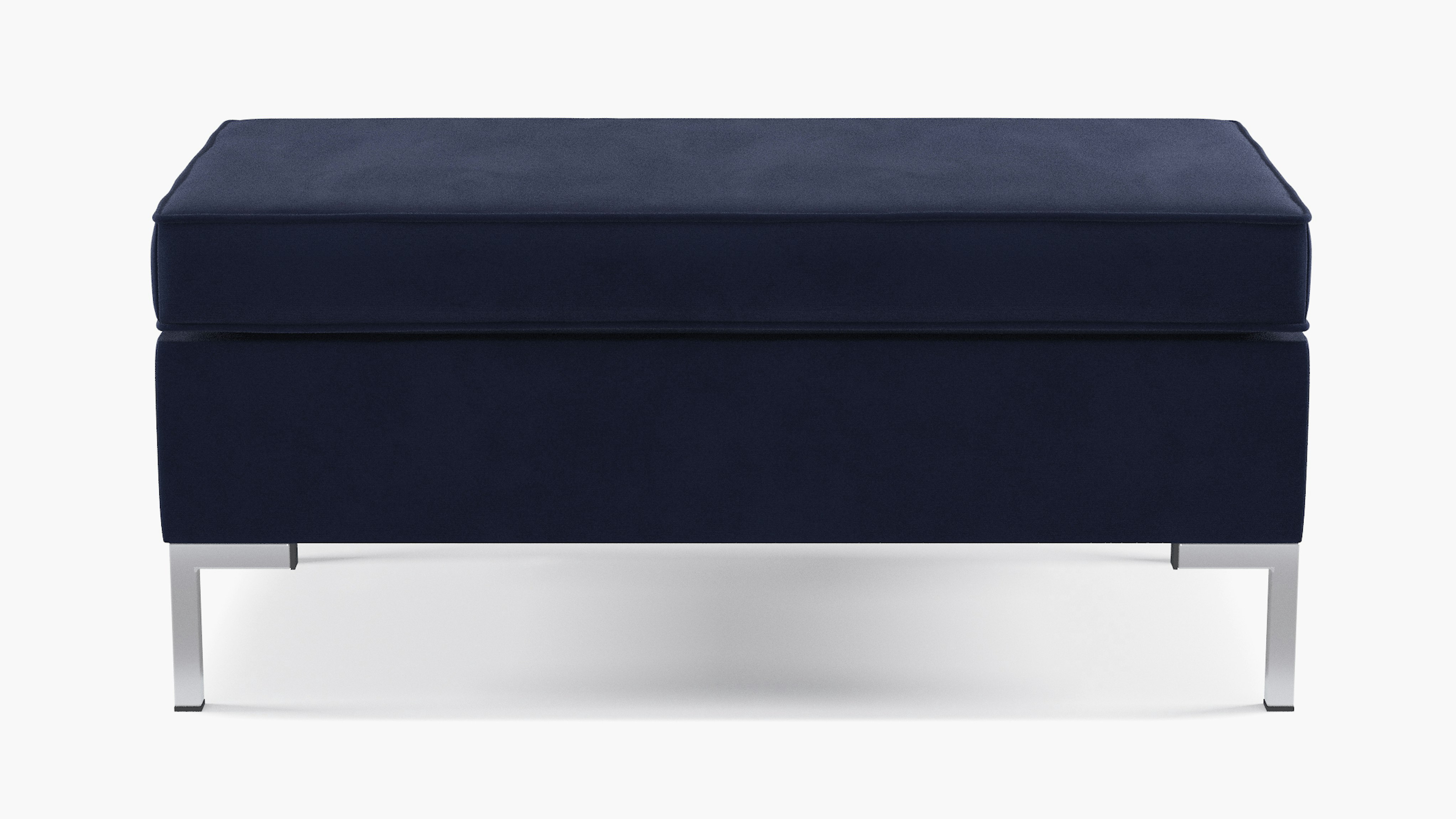 Navy Velvet Upholstered Custom Modern Bench The Inside Furniture
