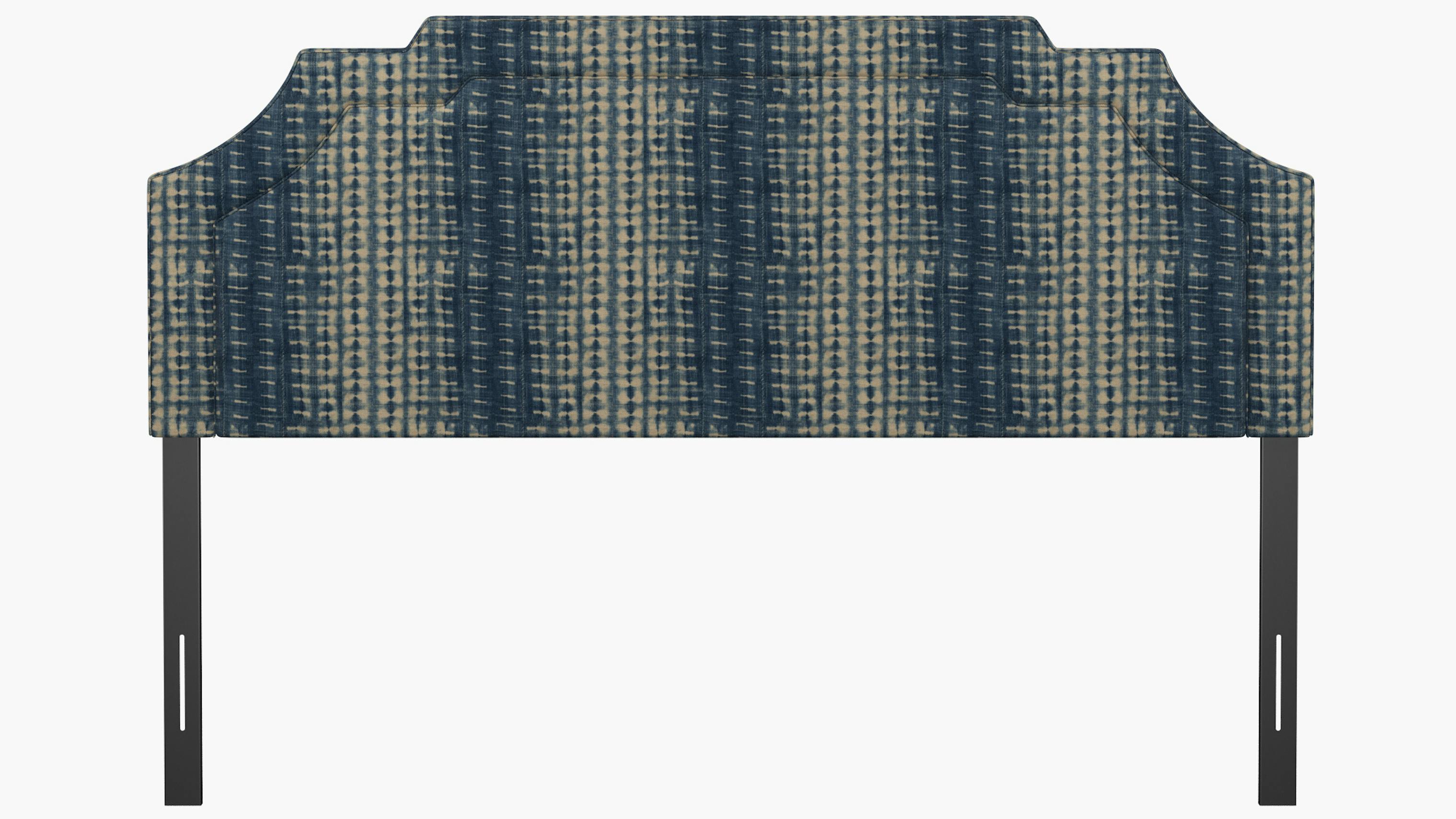 Shibori Upholstered Custom Art Deco Headboard King The Inside Furniture