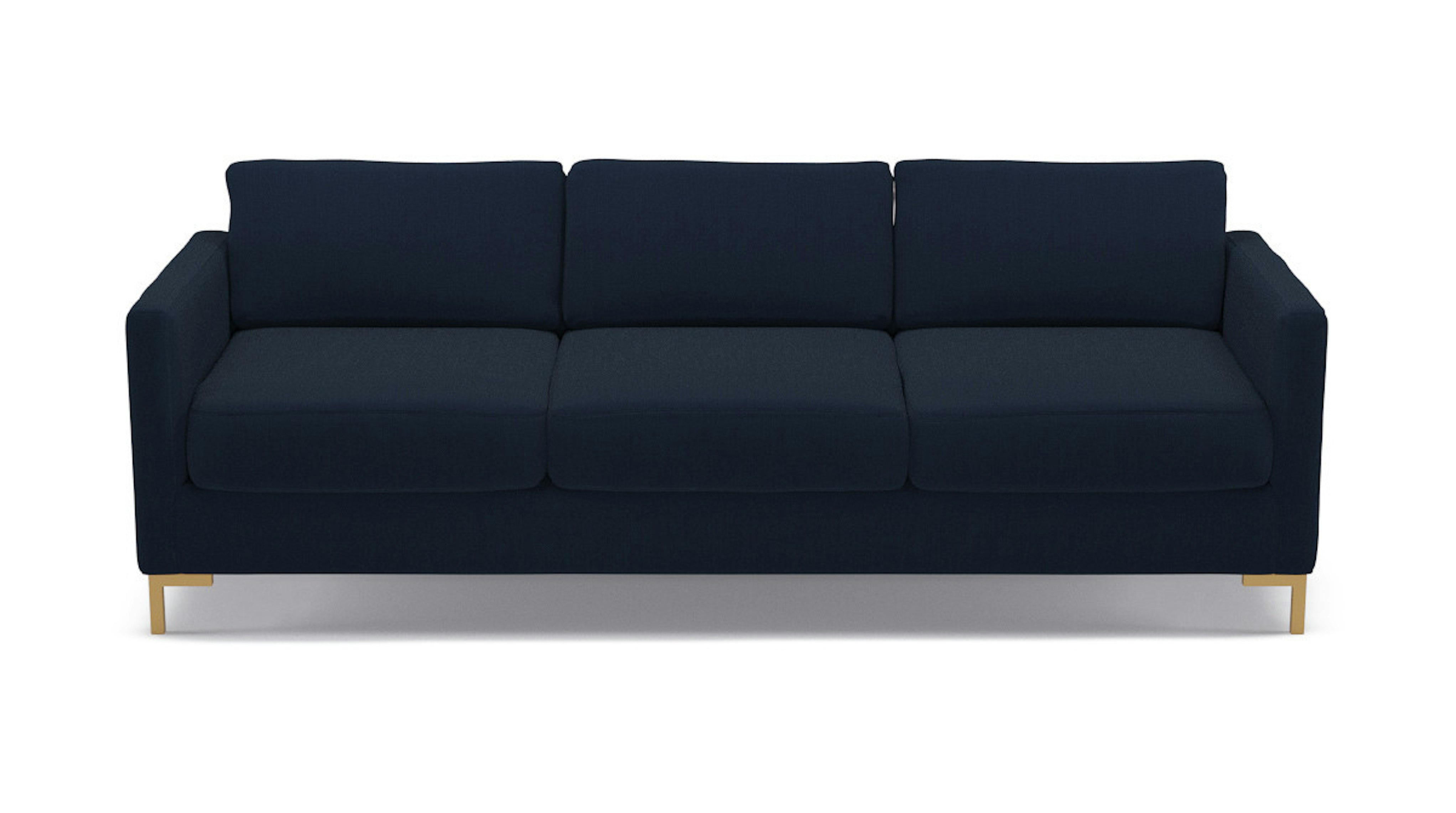 Navy Linen Modern Sofa The Inside