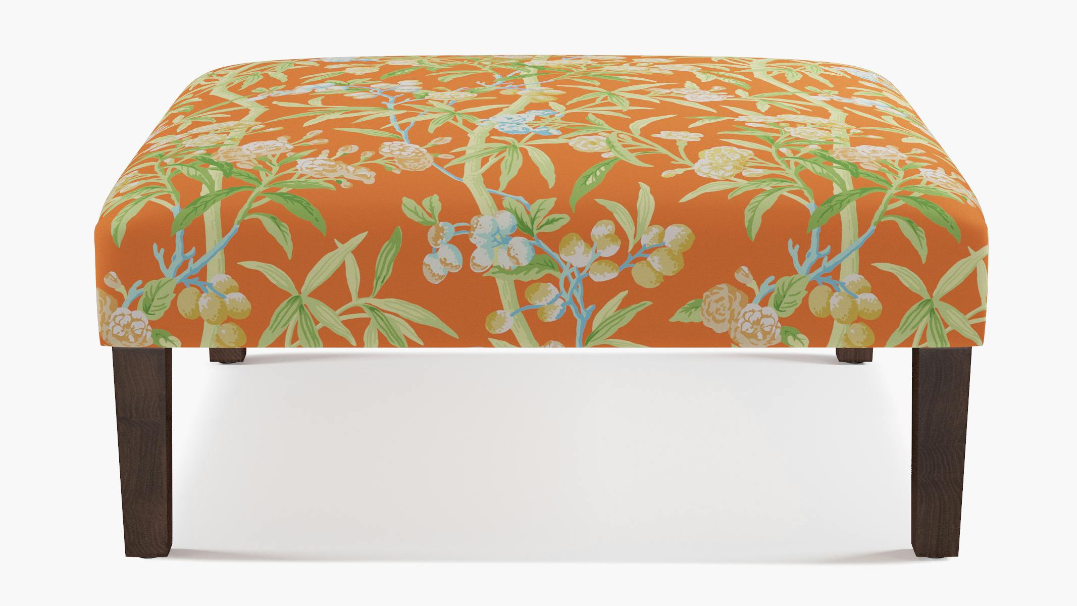Orange cocktail ottoman discount