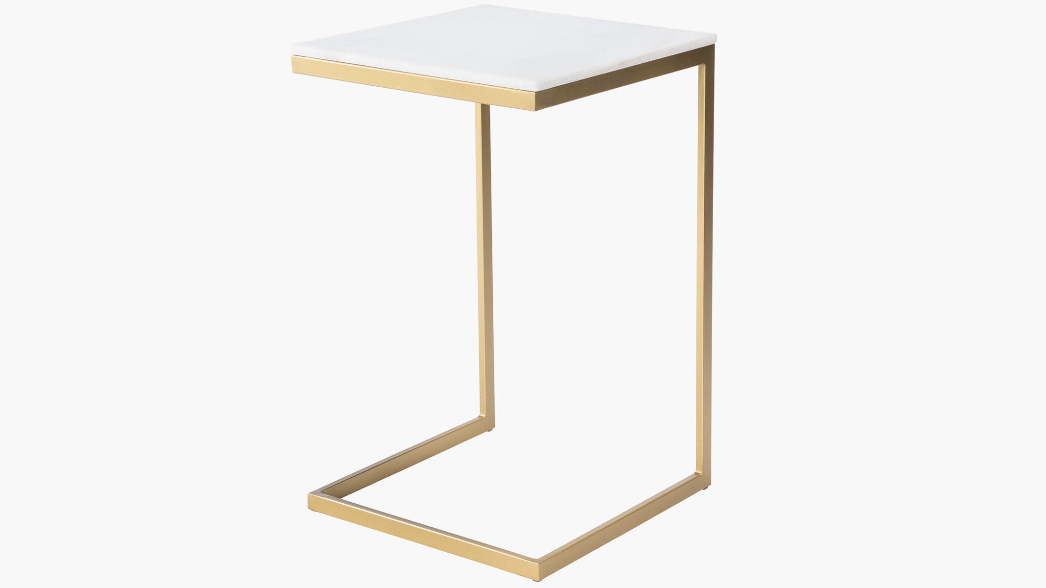 gold and white c table